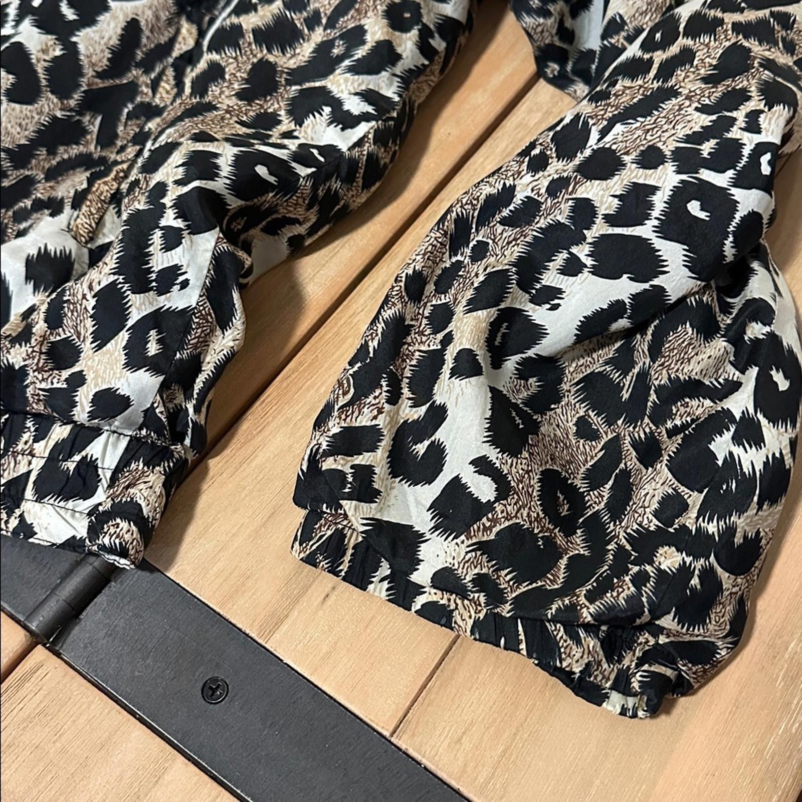 Stutterheim 90’s y2k aesthetic Wind Breaker Silk Jacket Leopard Large Size L / US 10 / IT 46 - 4 Thumbnail
