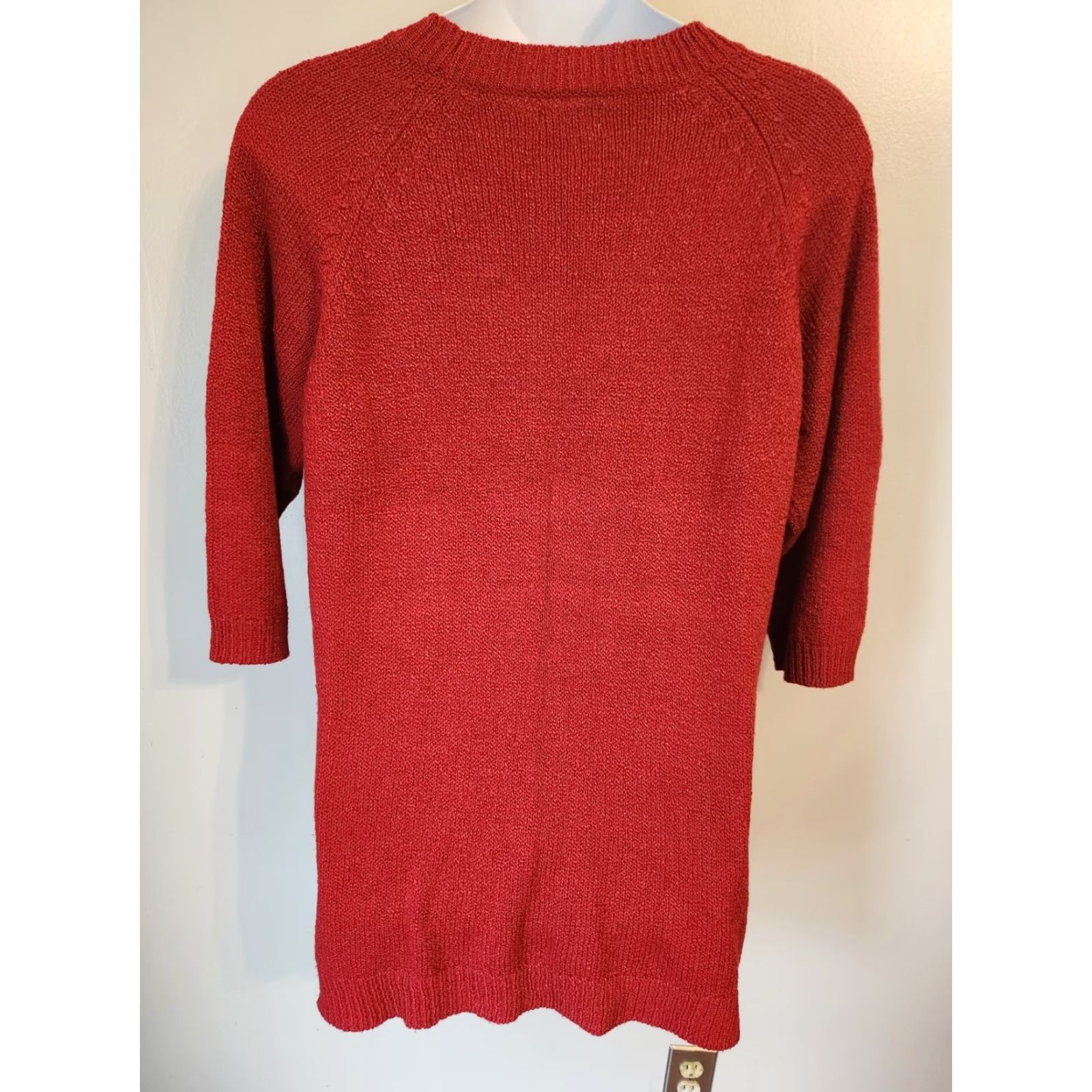 Avenue Avenue Sweater Shirt Tunic 2X Plus Red Crew Neck Long Sleeve Winter Fall Size XXL / US 16-18 / IT 52-54 - 5 Thumbnail