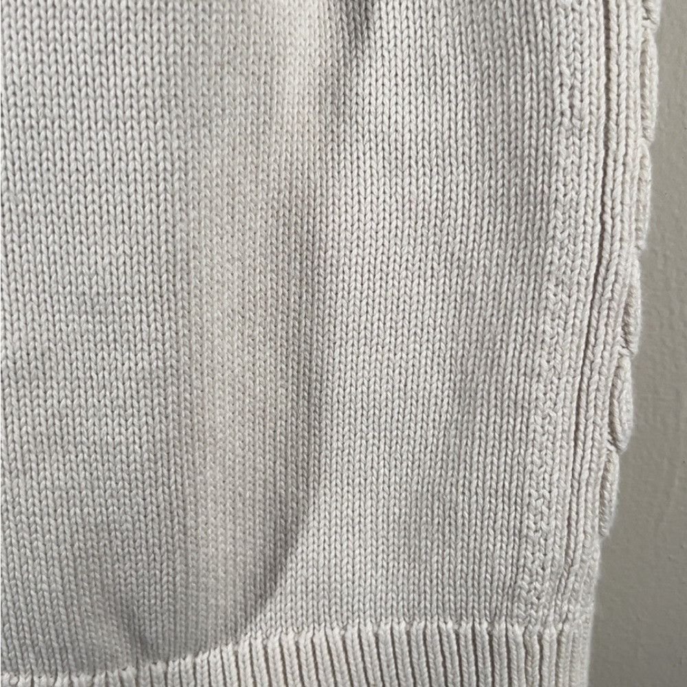 Talbots Talbots Cream Cable Knit Sweater Vest Large Size L / US 10 / IT 46 - 4 Thumbnail