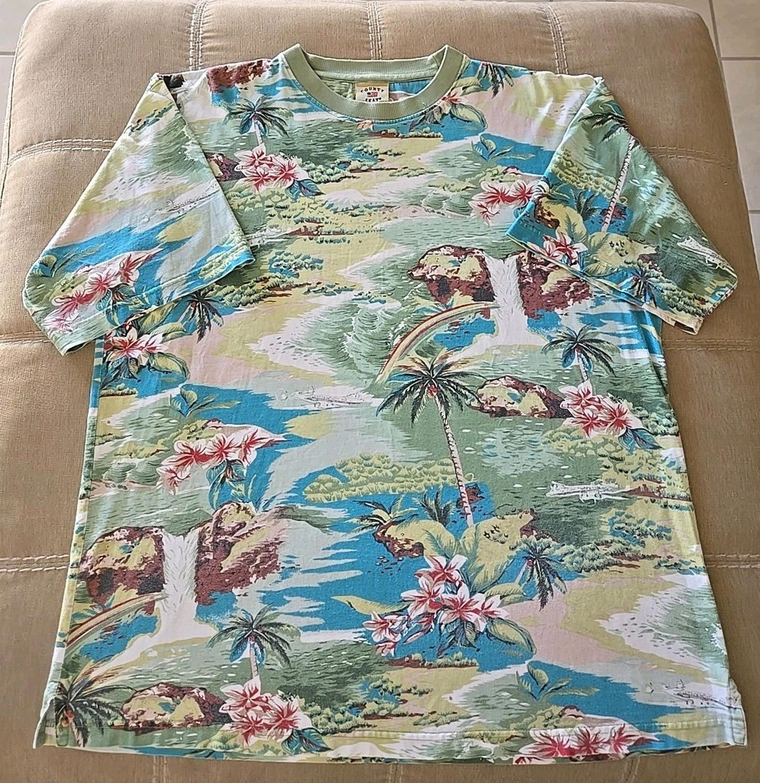 Other Vintage Shirt County Seat Aloha Hawaiian Style Tee Rare Find Size US L / EU 52-54 / 3 - 3 Thumbnail