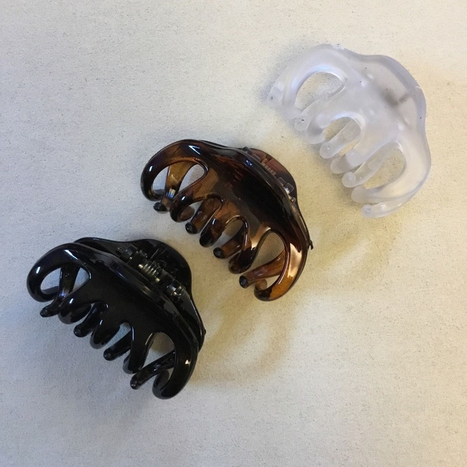 Other White Brown & Black Mini Claw Clips - Set of 3 Size ONE SIZE - 1 Thumbnail