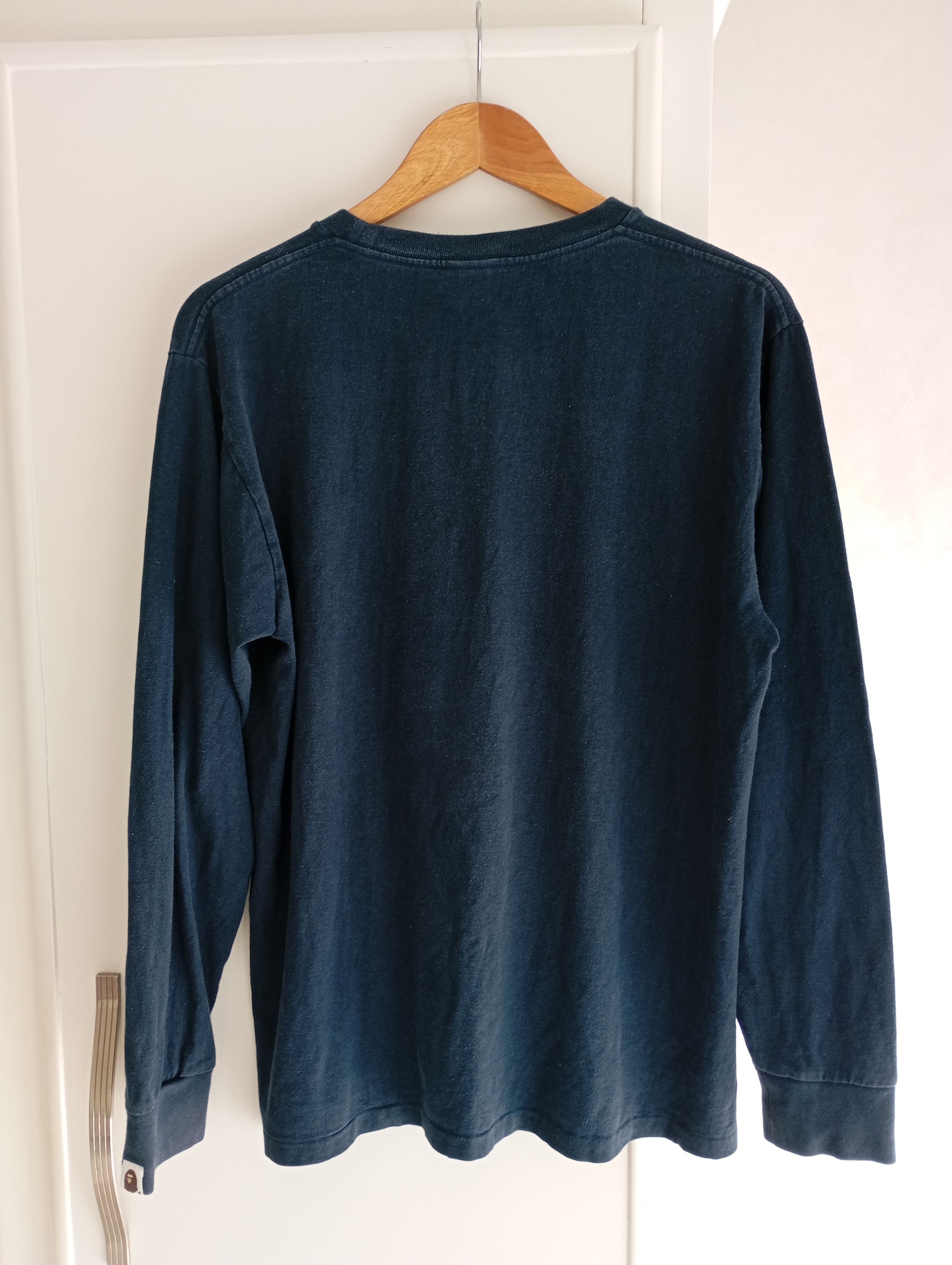 Bape Bape Y2K Navy Bleu Long Sleeve Ape Tshirt Size US M / EU 48-50 / 2 - 3 Thumbnail