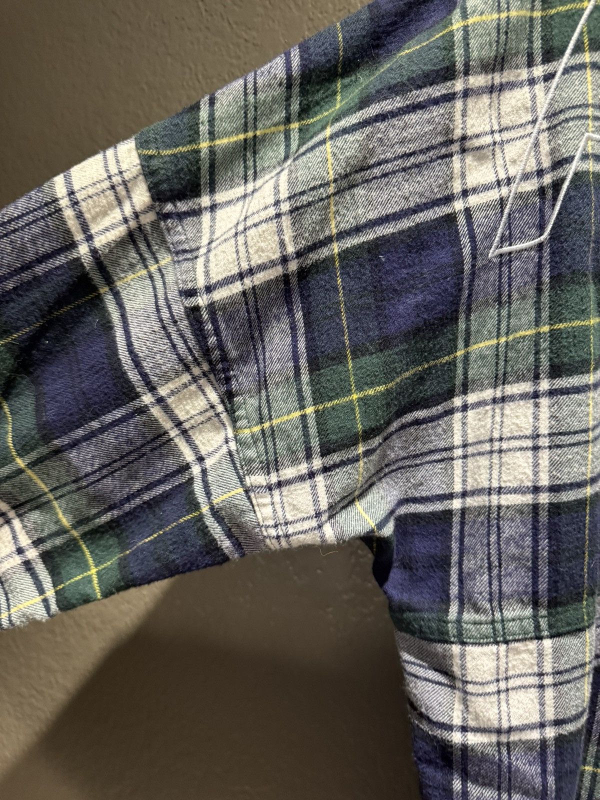 Palace Palace Lumberyak Flannel Green Navy Embridered Back Logo Med Size US M / EU 48-50 / 2 - 7 Thumbnail