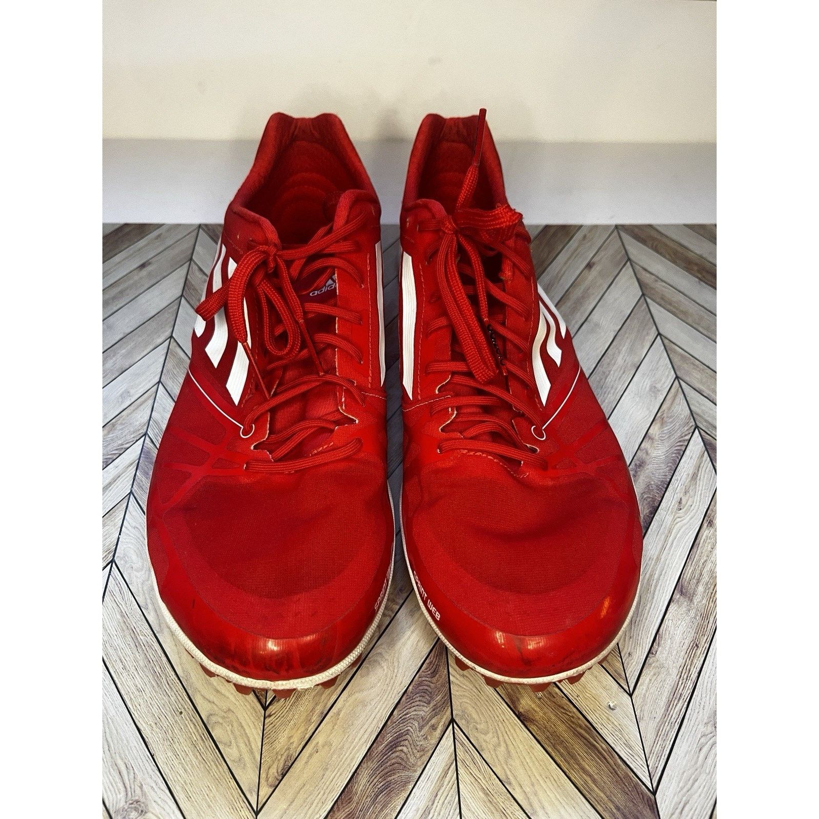 Adidas Adidas Adizero Avanti 2 Track Spikes Running V20244 Red 11.5 Size US 11.5 / EU 44-45 - 9 Thumbnail