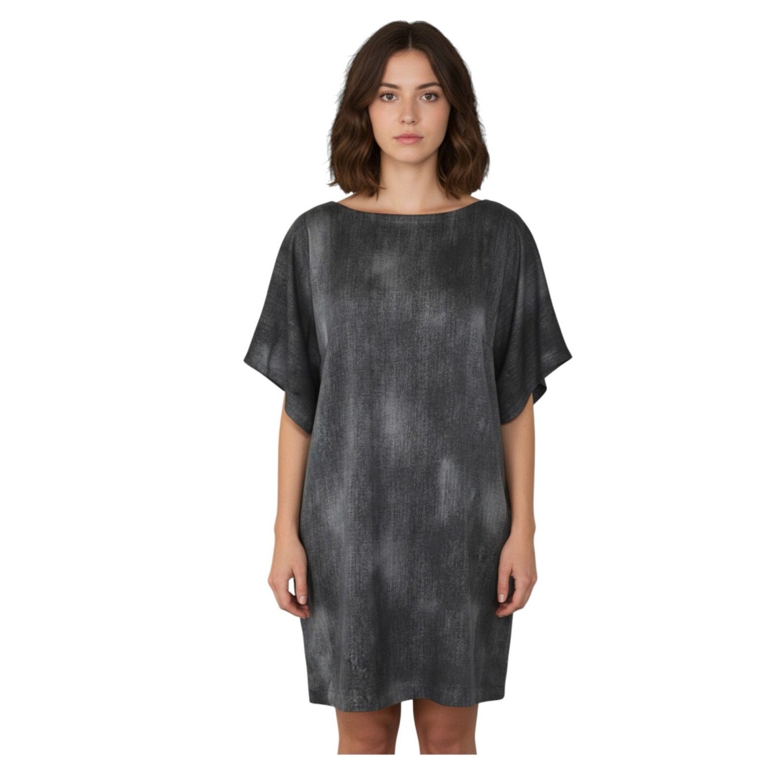 Eileen Fisher NEW EILEEN FISHER Silk Cotton Hazy Print Mini Shift Dress M Size M / US 6-8 / IT 42-44 - 1 Thumbnail