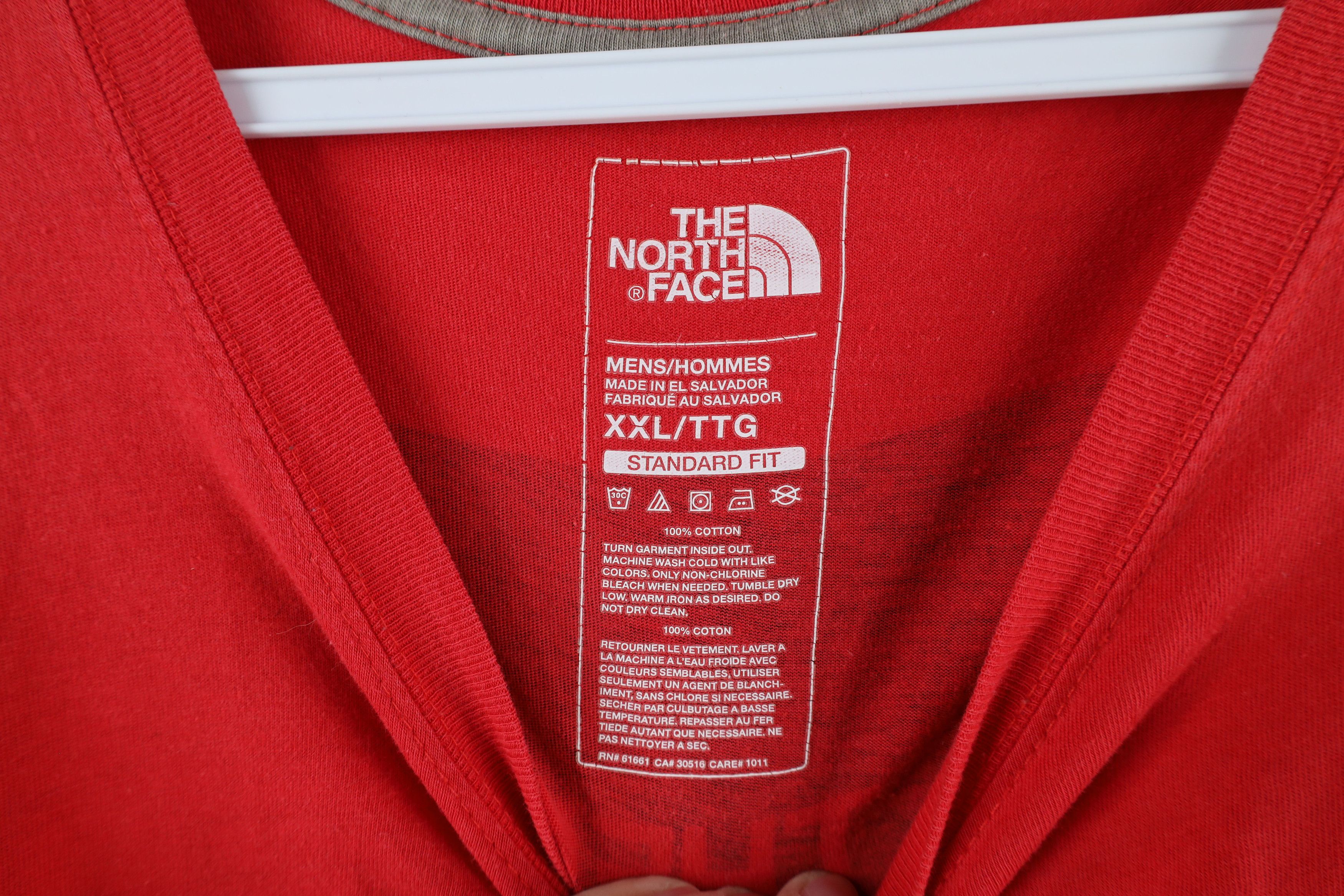 The North Face × Vintage The North Face Spell Out Big Logo Long Sleeve T-Shirt Red Size US XXL / EU 58 / 5 - 7 Thumbnail