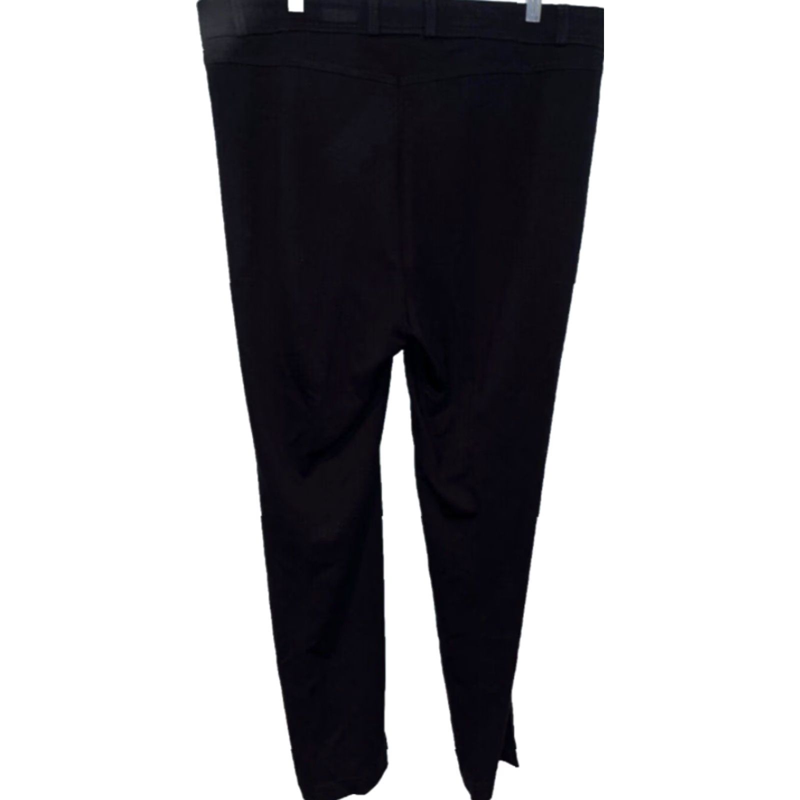 Vintage Basler Women Dress Pants Black 44 Ballet Flat Front High Rise 12.25 Inches Knit Pockets Zipper Button Regular Classic Work Pants Womens Size 30" / US 8 / IT 44 - 8 Thumbnail