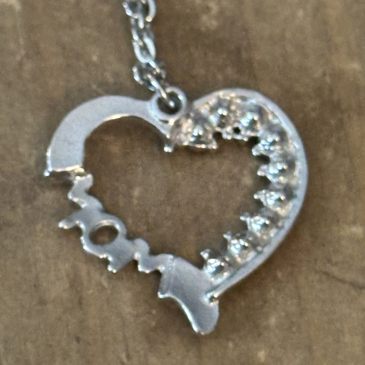 Other Silver tone multicolor rhinestone Mom heart pendant necklace Size ONE SIZE - 4 Thumbnail