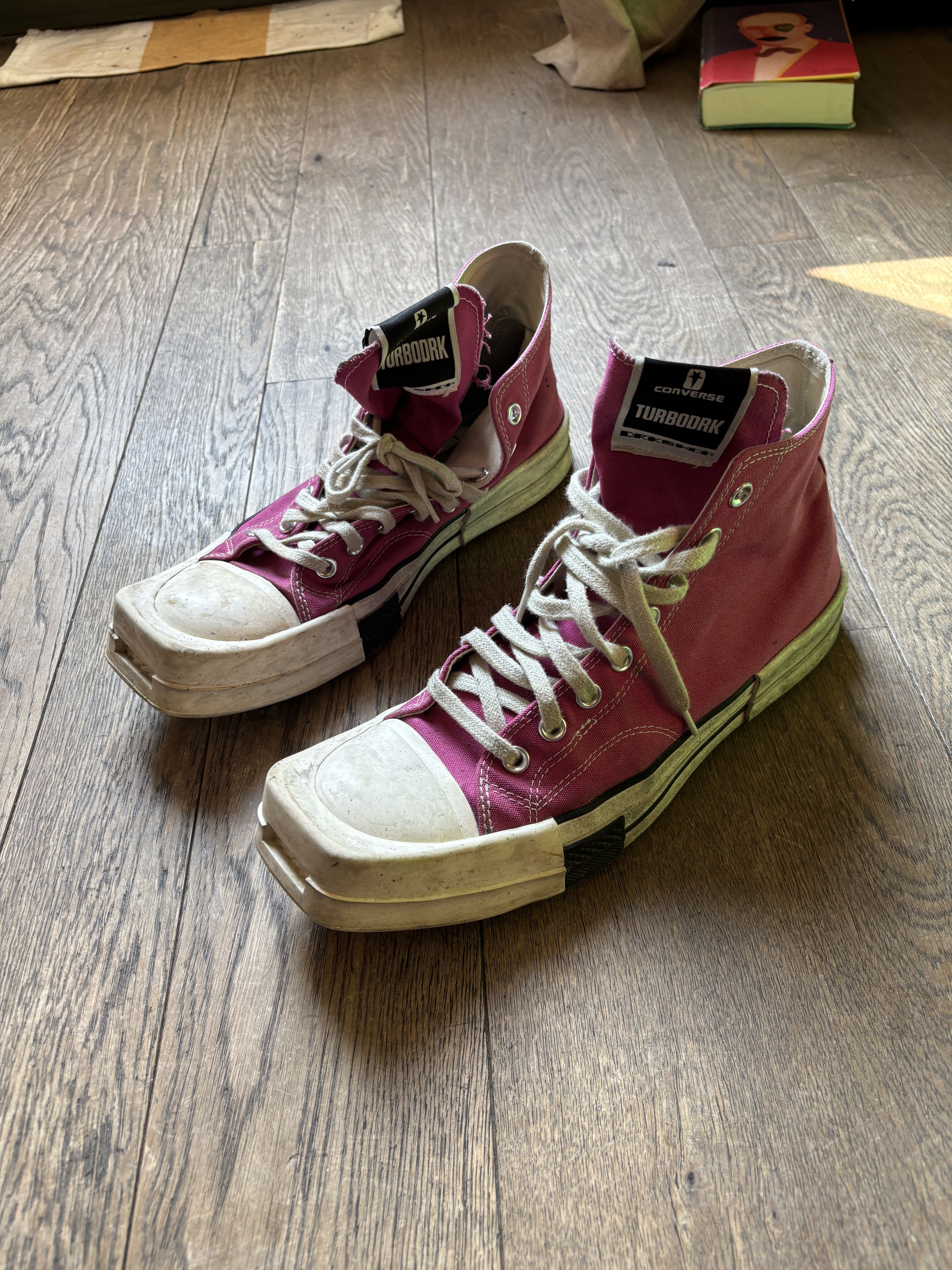 Converse × Rick Owens Drkshdw Rick Owens x Converse Pink Hightops Size US 10 / EU 43 - 3 Thumbnail