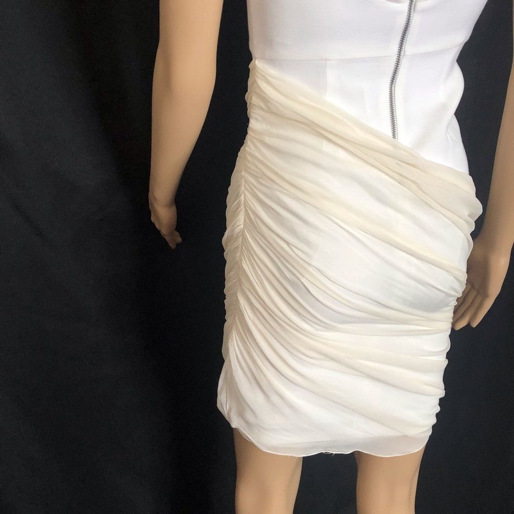 Alice + Olivia Alice + Olivia Lexie Drape-Skirt White Dress Size 2 Size XS / US 0-2 / IT 36-38 - 9 Thumbnail