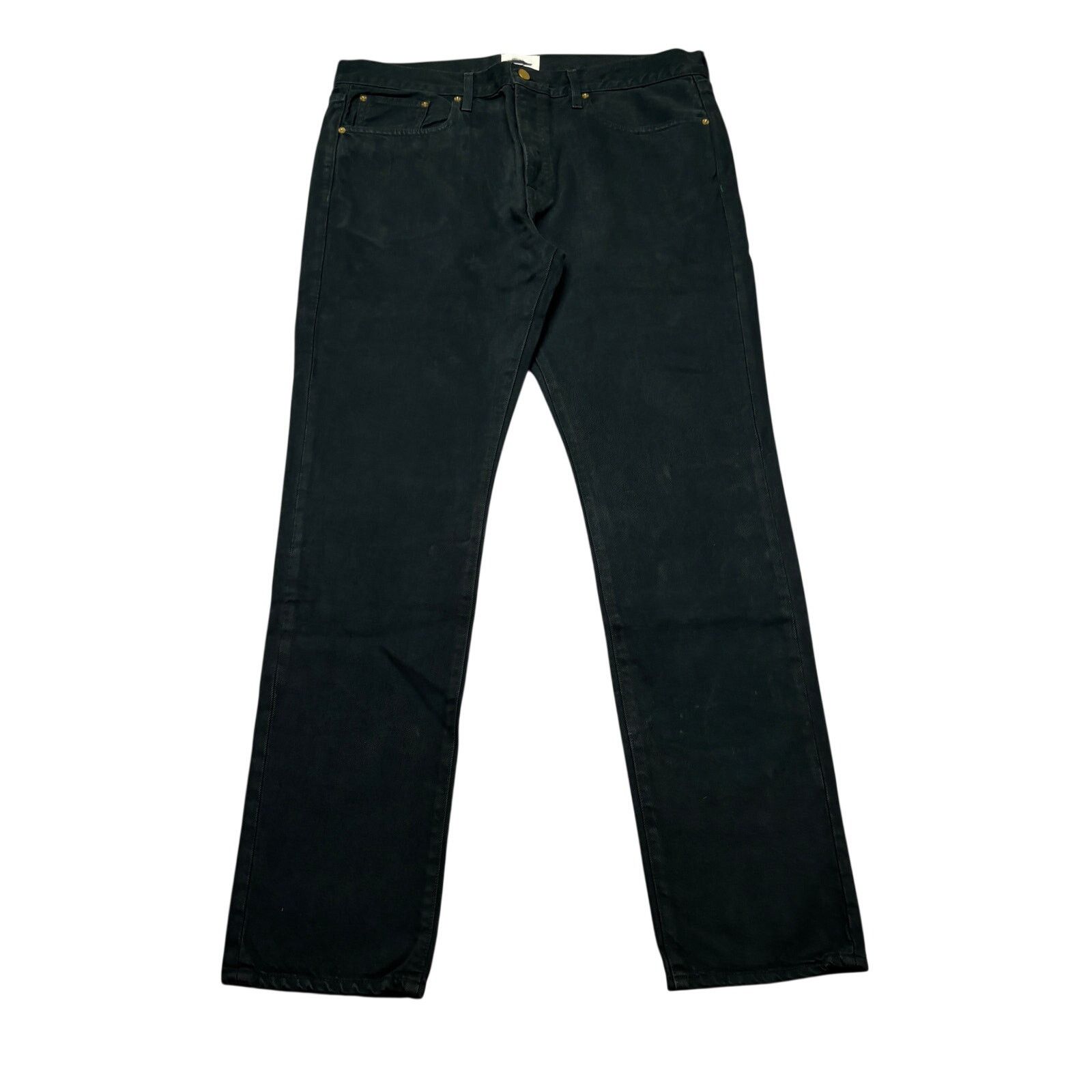 Sid Mashburn $195 Sid Mashburn Straight Leg Jeans Men's 32x30 Black Denim Size US 32 / EU 48 - 1 Thumbnail