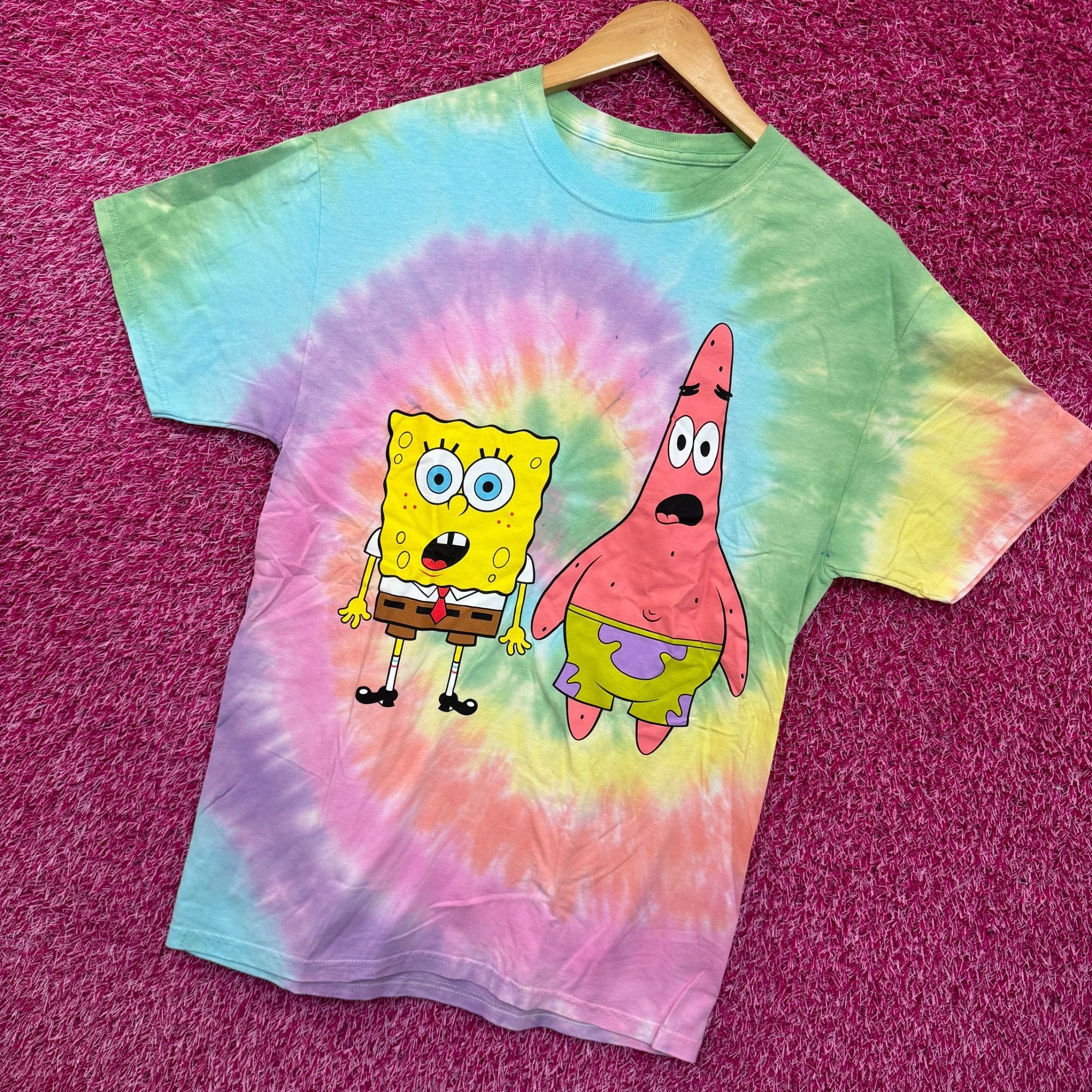 Nickelodeon Sponge Bob Best Friends Forever tiedye T-shirt size medium Size US M / EU 48-50 / 2 - 4 Thumbnail