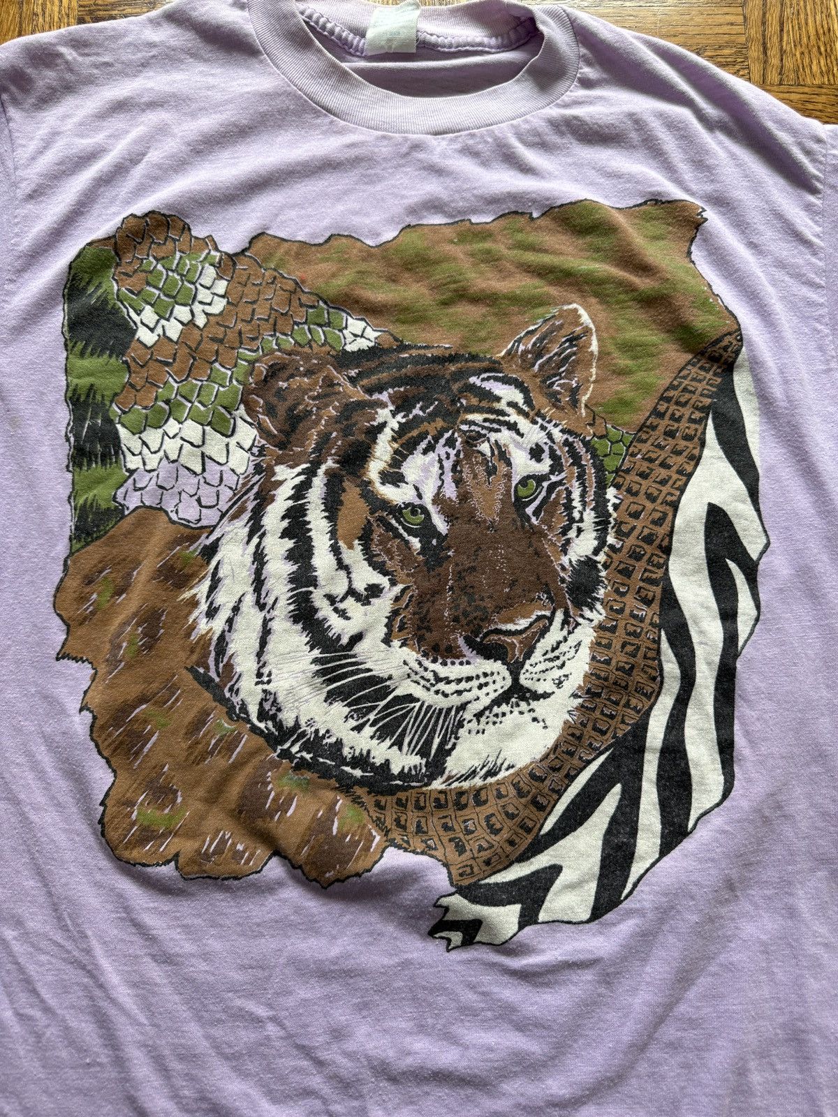 Vintage Vintage 80s Tiger Animal Nature Graphic Tee Size US M / EU 48-50 / 2 - 3 Thumbnail