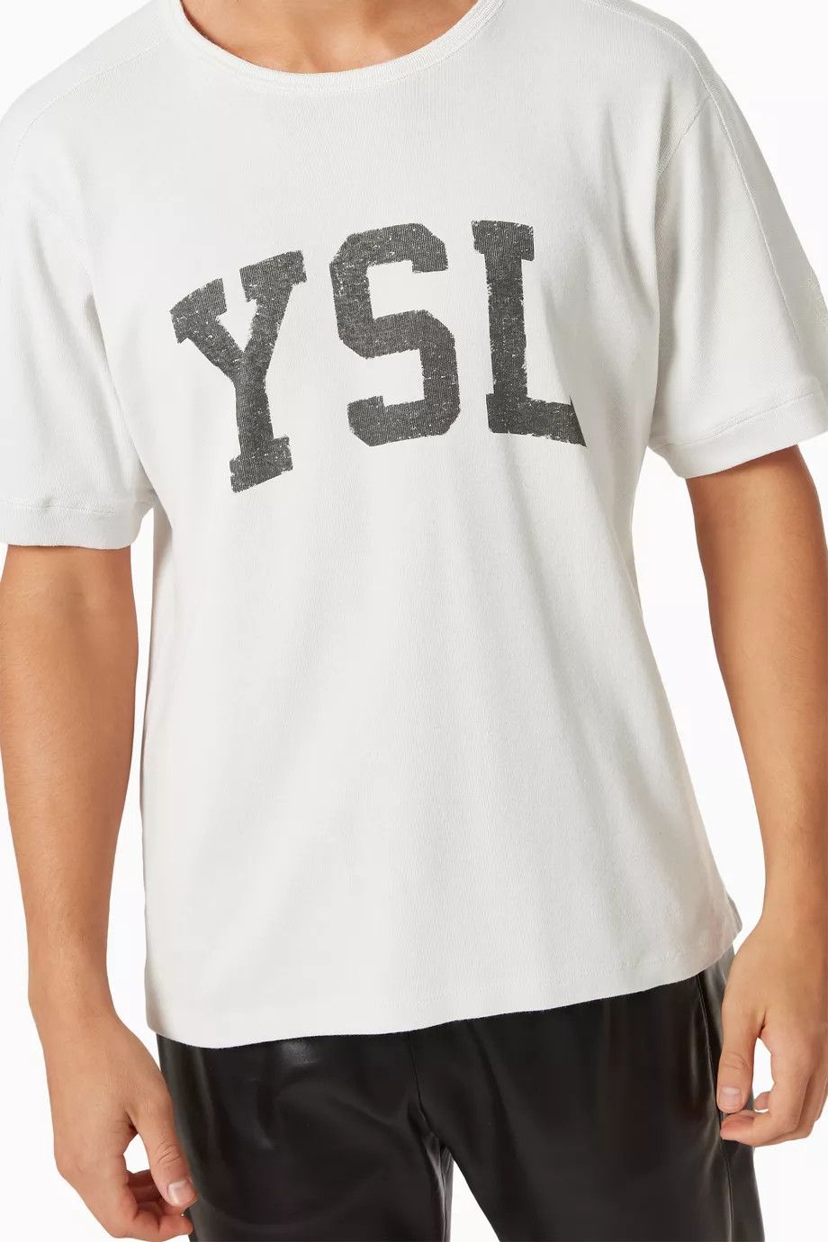 Saint Laurent Paris o1b1hav110125 Vintage T-Shirt in White Size US S / EU 44-46 / 1 - 5 Thumbnail