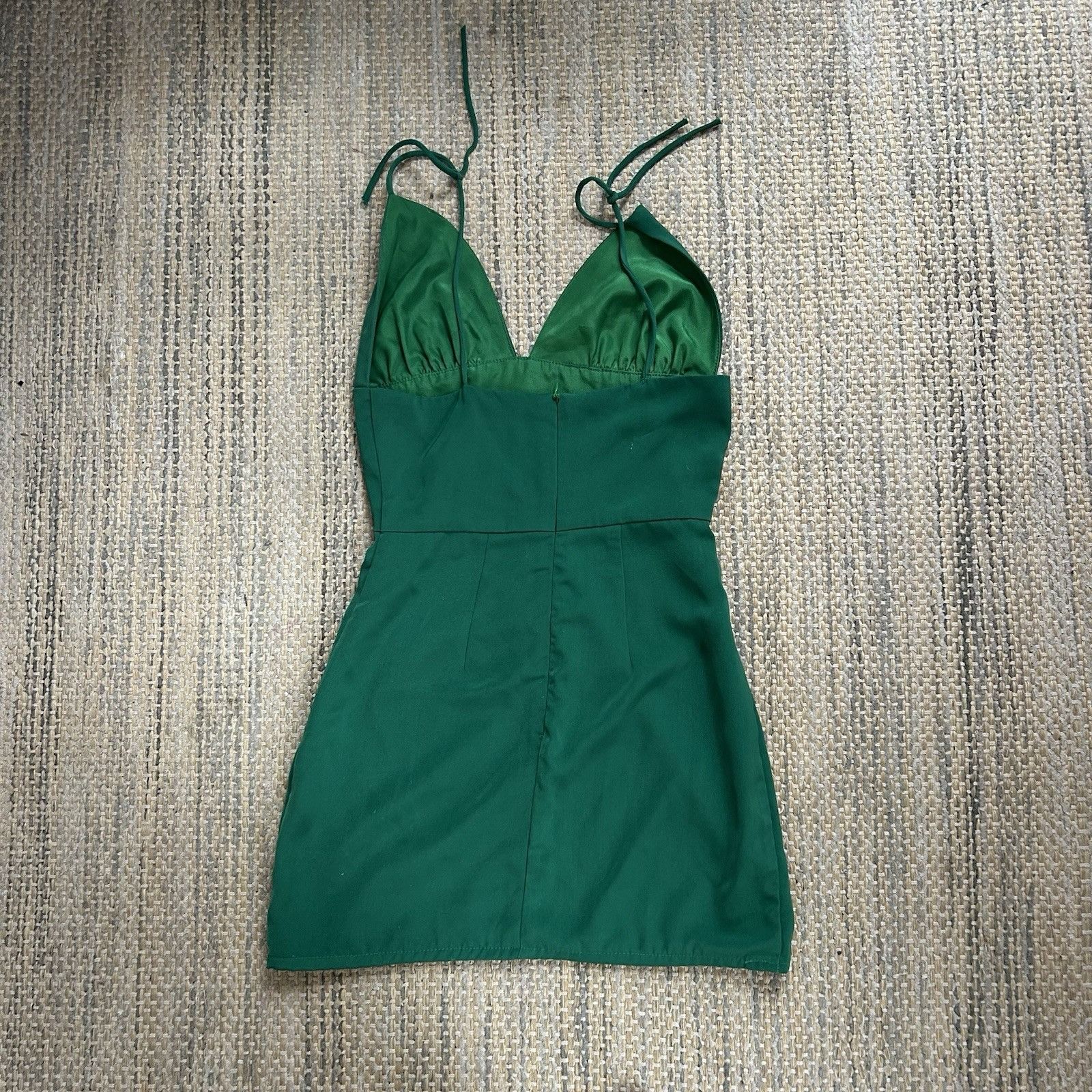 Revolve Superdown Women's Mini Green Dress Petunia Tie Strap