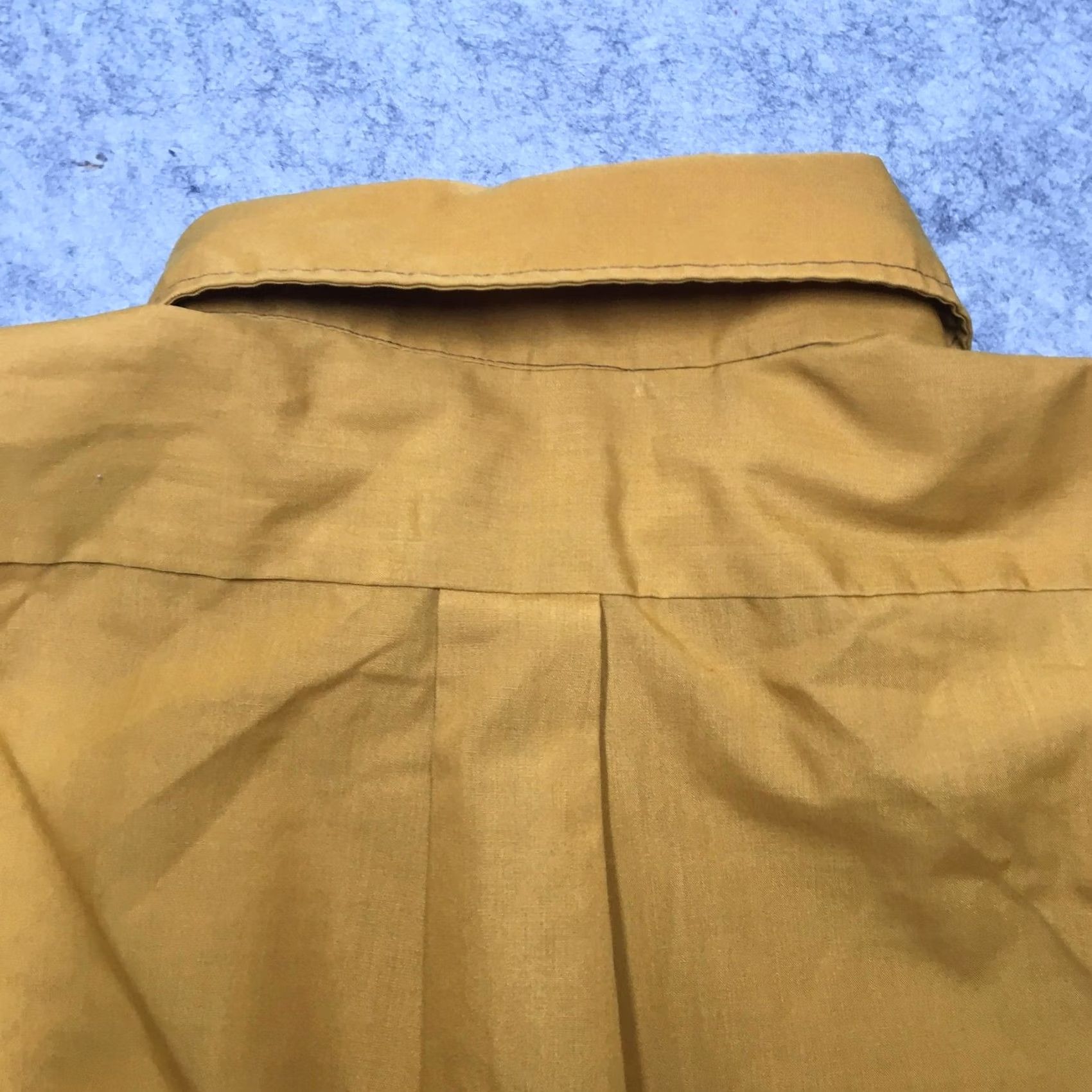Vintage VTG Towncraft Dress Shirt Mens XL 17.5 Yellow Penn-Prest 70s Button Up Penneys Size 46R - 6 Thumbnail