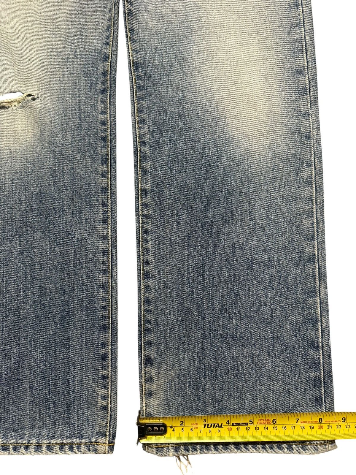 Uniqlo Vintage Y2K Japanese Uniqlo Faded Wash Distress Straight Leg Size US 34 / EU 50 - 13 Thumbnail