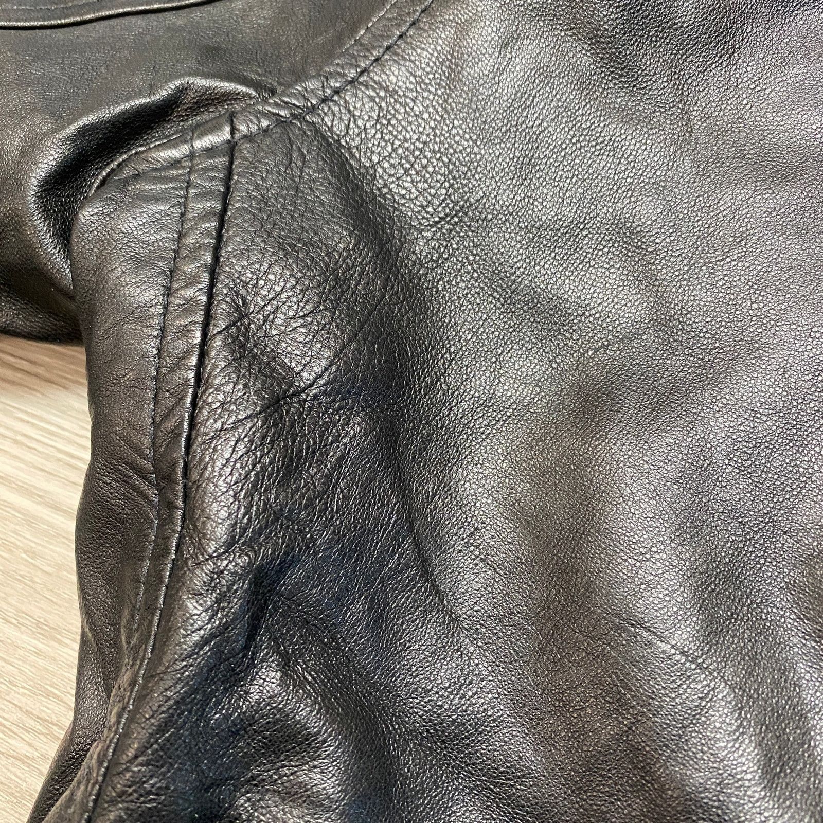 VTG Ralph Lauren Leather Jacket Women's 8 Biker Y2K Matrix