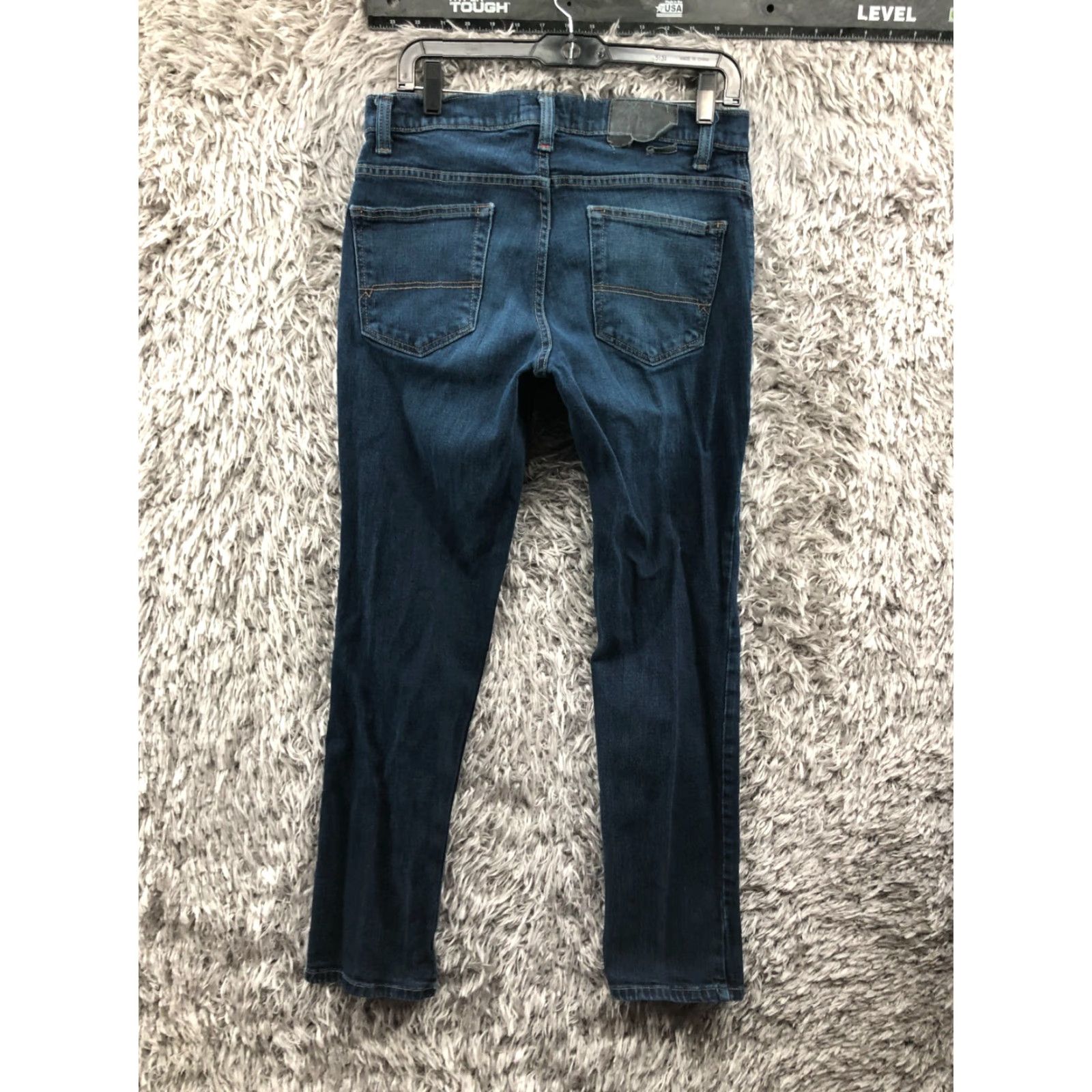 Vintage Free World Jeans Night Train Dark Wash Blue Size 30 Mens Mid Rise Straight Leg 5-Pocket Denim Baggy? Size US 30 / EU 46 - 7 Thumbnail