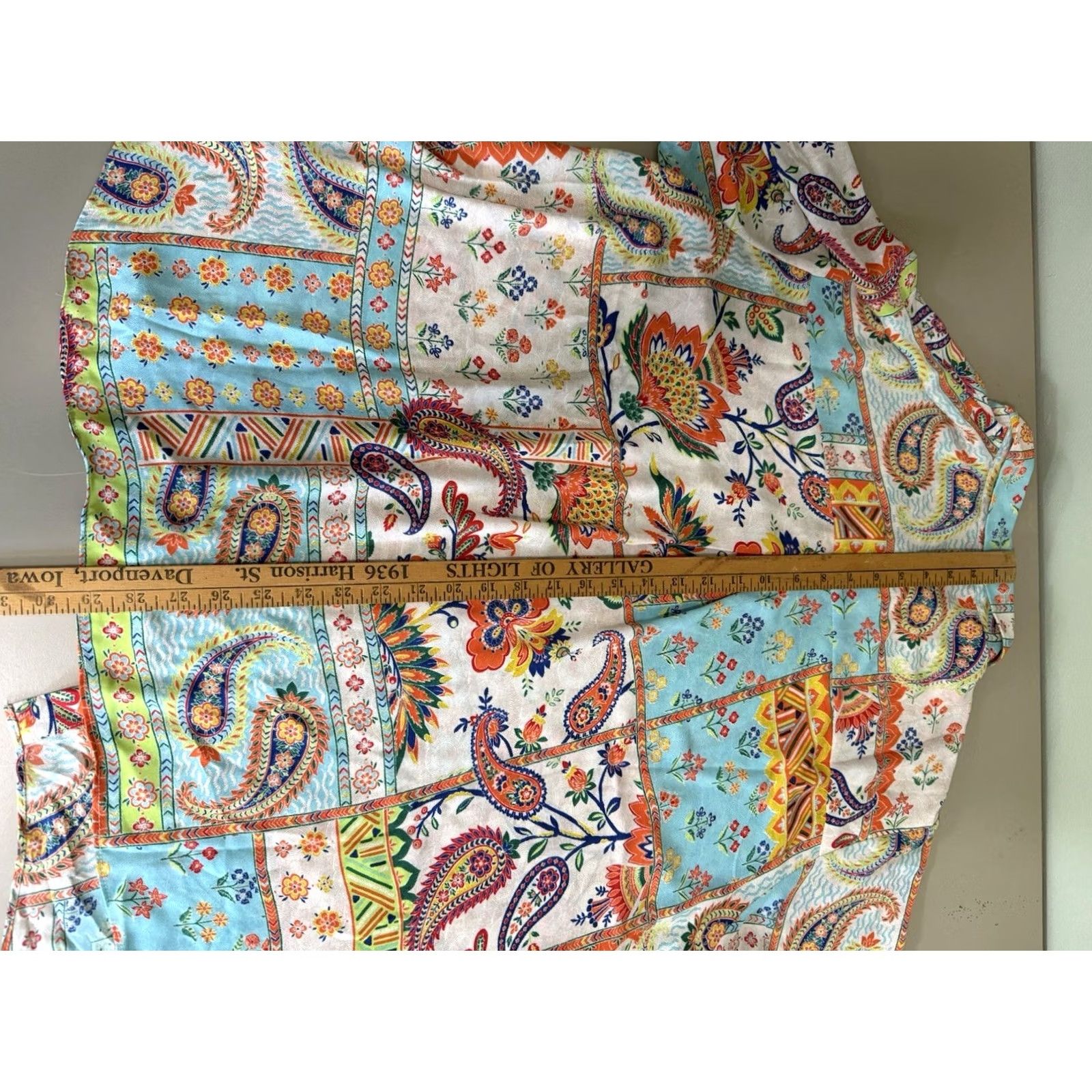 Vintage Rose and Olive Shirt 2x Plus Paisley Floral Boho Coastal Resort Maximalist Artsy Size XXL / US 16-18 / IT 52-54 - 2 Thumbnail