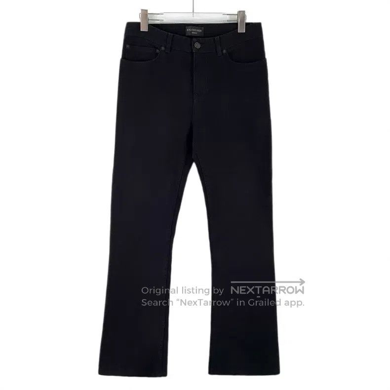 Balenciaga Balenciaga Size L Black Cotton Casual Denim Long Pants Size US 27 - 1 Thumbnail