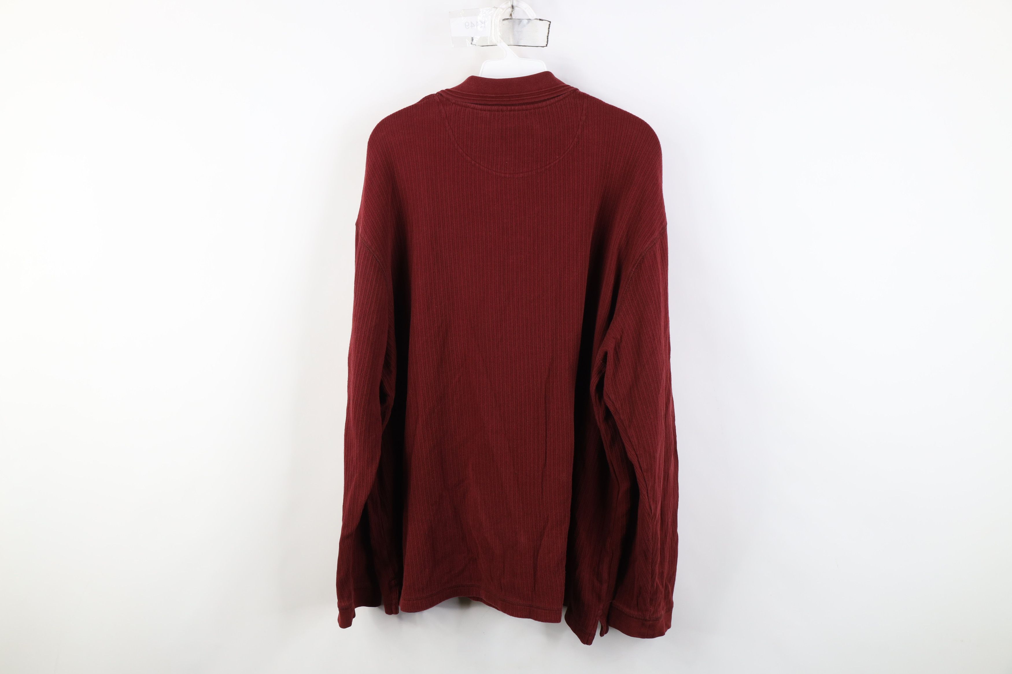 Vintage Vintage Y2K Streetwear Ribbed Knit Long Sleeve Rugby Polo Size US L / EU 52-54 / 3 - 12 Thumbnail