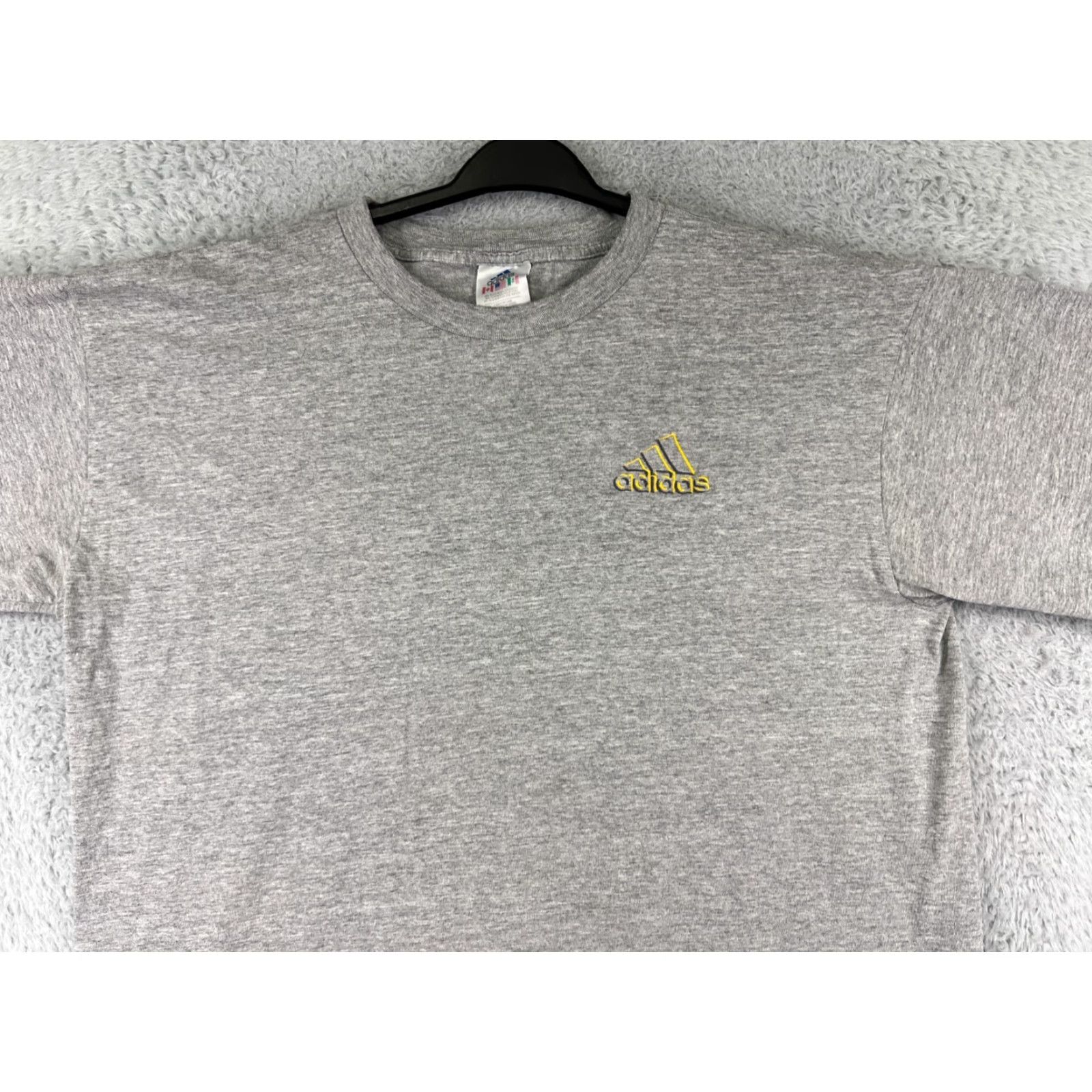 Adidas VINTAGE Adidas Shirt Mens XL Gray Logo Cotton Blend Made USA Crew Neck Size US XL / EU 56 / 4 - 5 Thumbnail