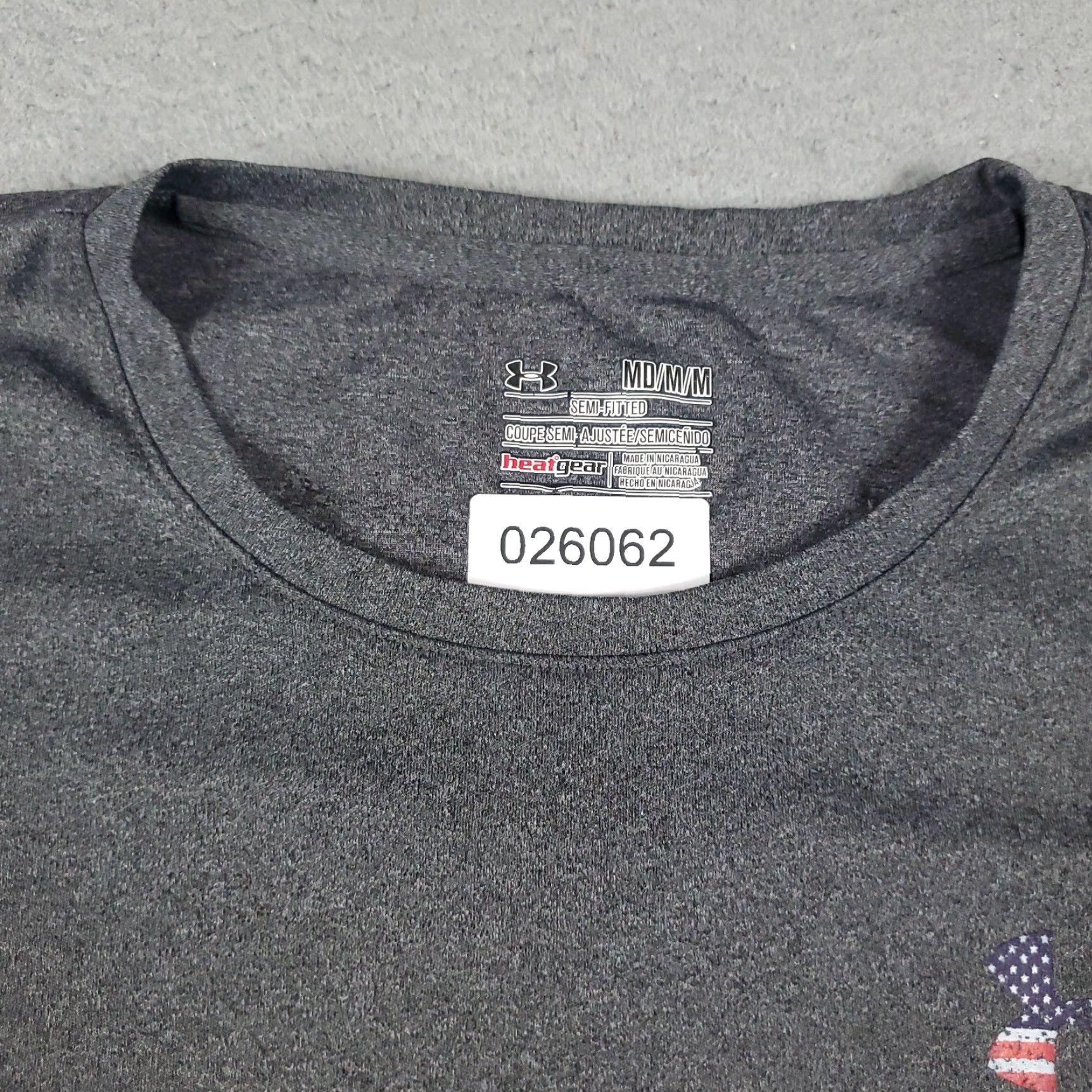Under Armour Under Armour T-Shirt Mens Short Sleeve Crew Neck Gray USA HeatGear Regular Size M Sports Graphic 90s Modern Mens Size US M / EU 48-50 / 2 - 3 Thumbnail