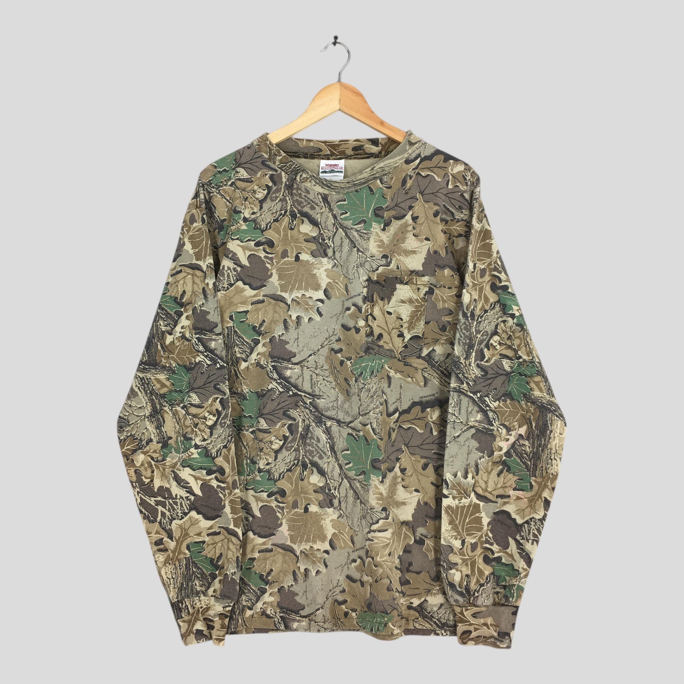 Wrangler Vintage 90s Wrangler Rugged Real Tree Camo T shirt XLarge Size US XL / EU 56 / 4 - 1 Thumbnail