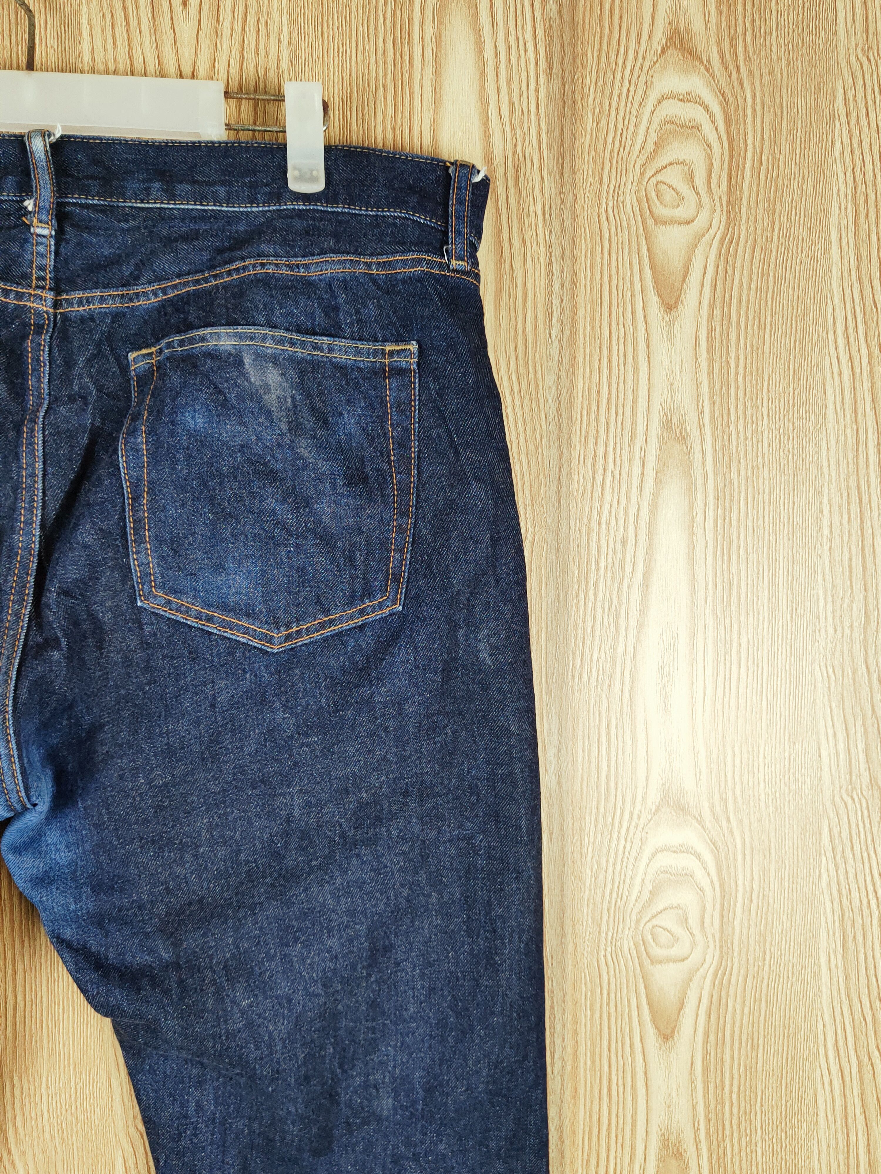 Japanese Brand Uniqlo Dark Blue Distressed Ripped Jeans #S2732 Size US 38 / EU 54 - 11 Thumbnail