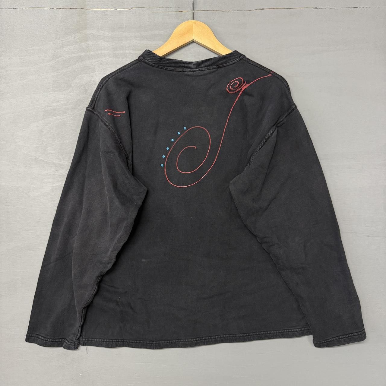 Vintage Picasso Abstract Crazy Faded Art Black Sweatshirt Large Size US L / EU 52-54 / 3 - 4 Thumbnail
