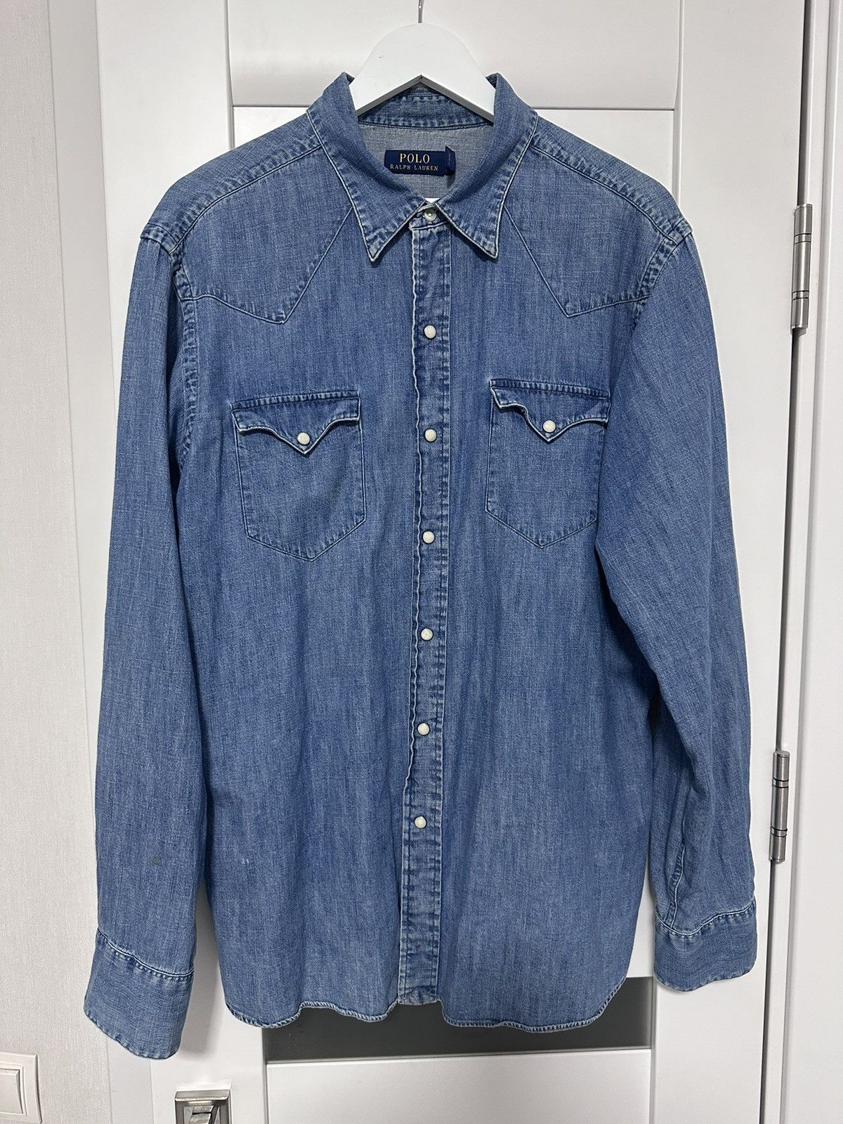 Polo Ralph Lauren Denim Shirt Mens Blue Size XL