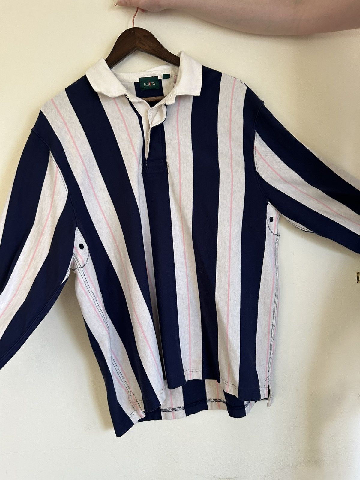 J.Crew J. Crew Men's long sleeve rugby polo - Size L Size US L / EU 52-54 / 3 - 2 Thumbnail