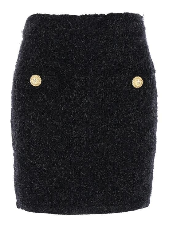 Balmain BALMAIN Women Skirts DF1LB015KG430PA Black Size 28" / US 6 / IT 42 - 1 Thumbnail