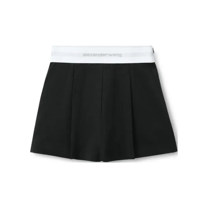 Alexander Wang Alexander Wang High-Waisted Black Pleated Shorts 0079 Size 26" / US 2 / IT 38 - 1 Thumbnail