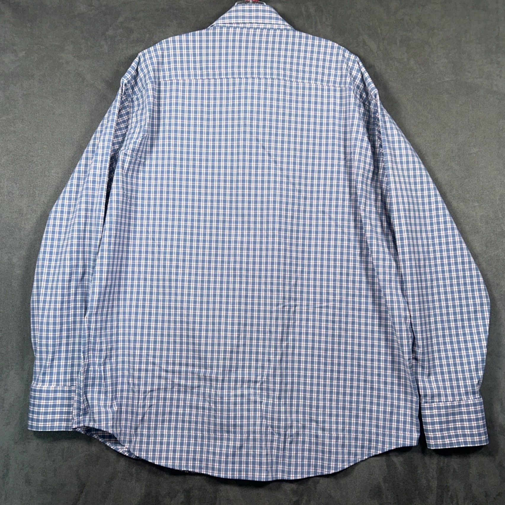 Peter Millar Peter Millar Button-Up Long Sleeve Shirt Check Blue 2XL Nylon Spandex Mens Casual Classic Preppy Shirt Size US XXL / EU 58 / 5 - 7 Thumbnail