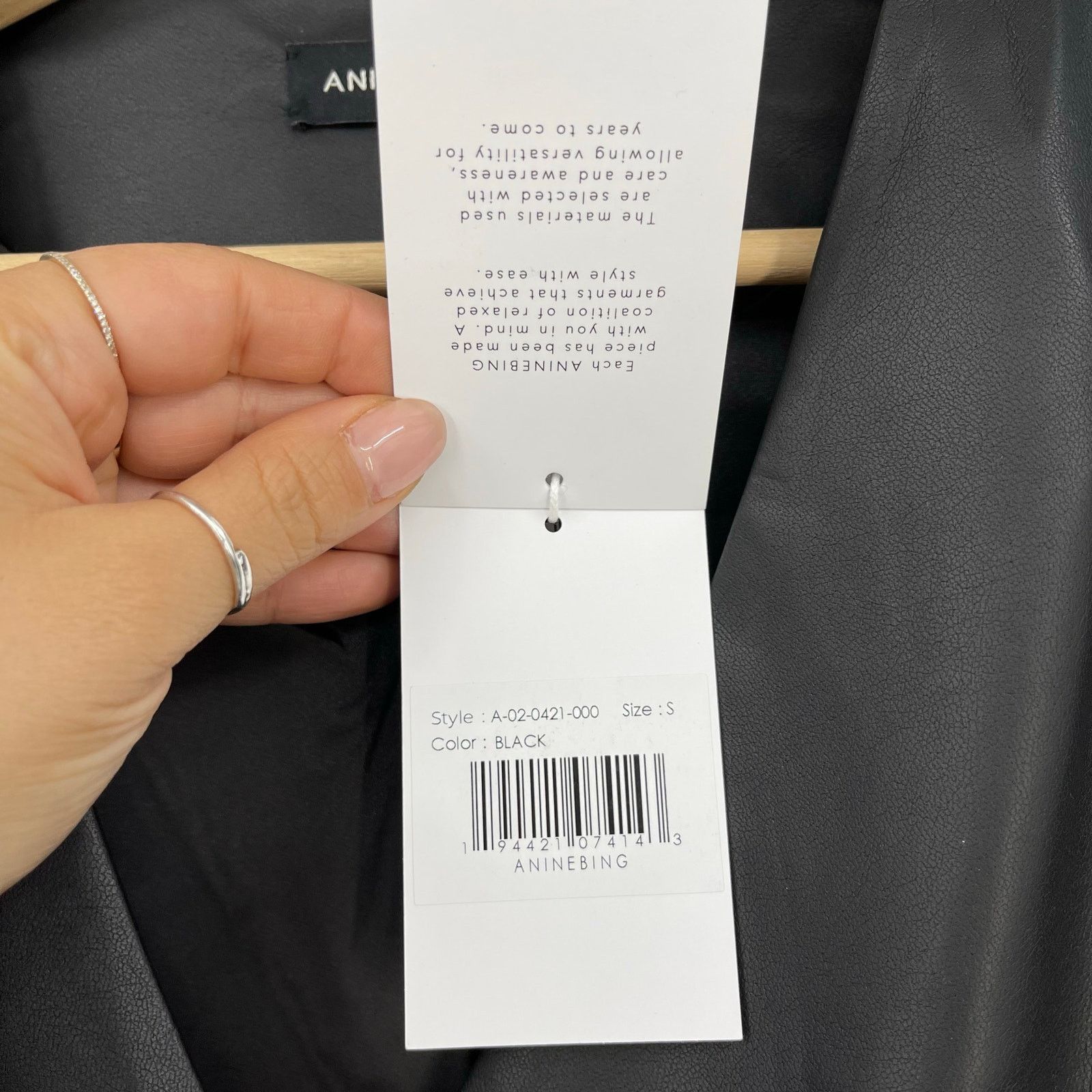 Anine Bing Anine Bing | NWT Joey Dress Black Faux Leather Wrap Dress S Size S / US 4 / IT 40 - 8 Thumbnail