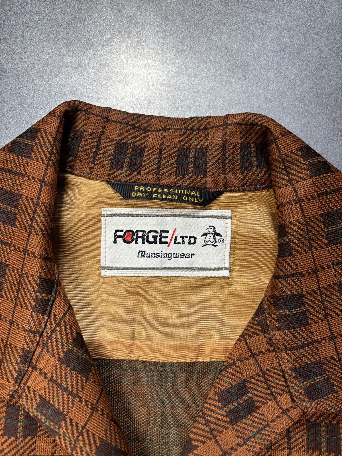 Original Penguin × Sears × Vintage 1970s Polyester Button Up Vintage Munsingwear Plaid Jacket Size US M / EU 48-50 / 2 - 3 Thumbnail