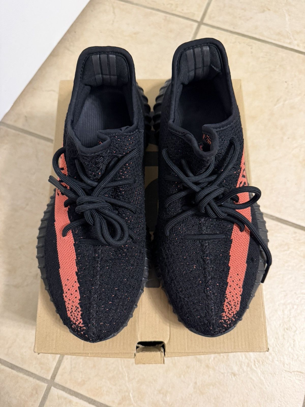 Yeezy Adidas Yeezy 350 V2 Boost Red Stripe Size US 8 / EU 41 - 3 Thumbnail