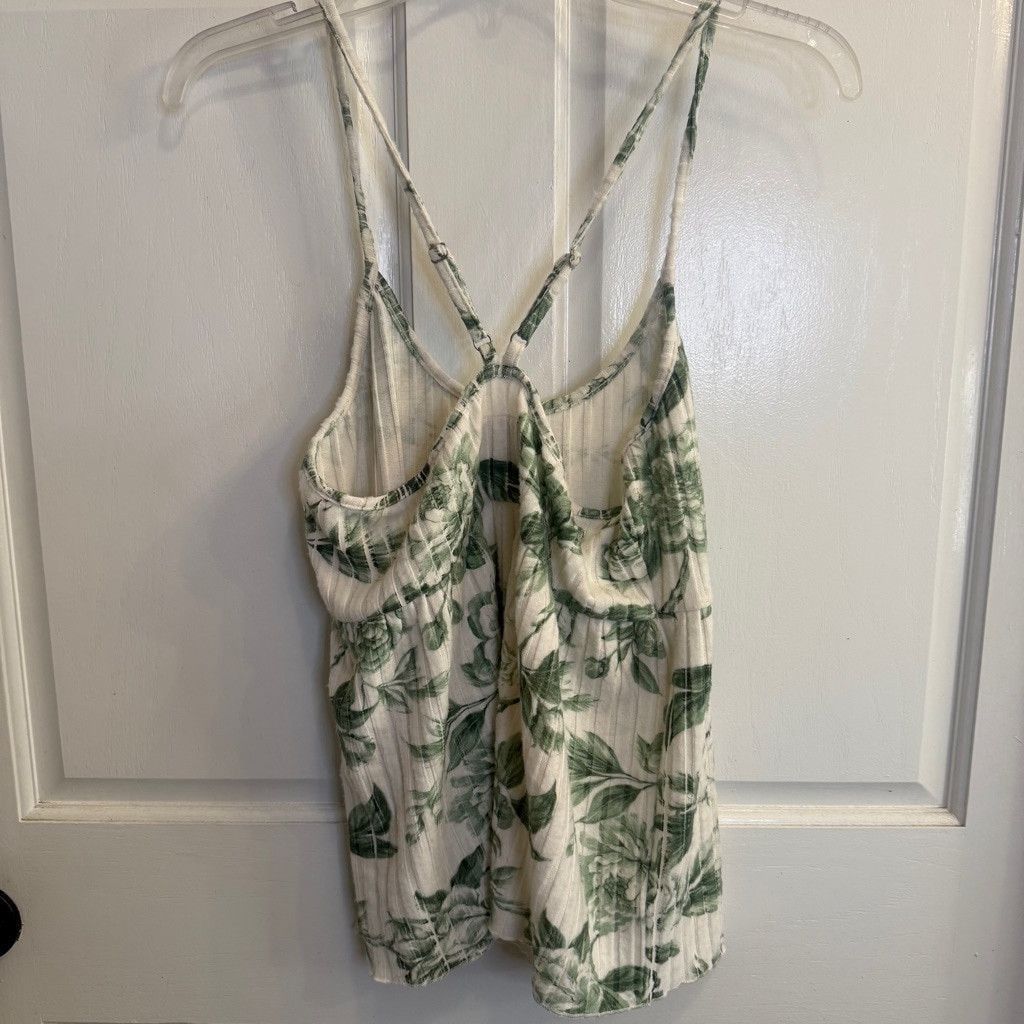Chaser Brand Women's Chaser Floral Tank Top Size S White Green Size S / US 4 / IT 40 - 1 Thumbnail