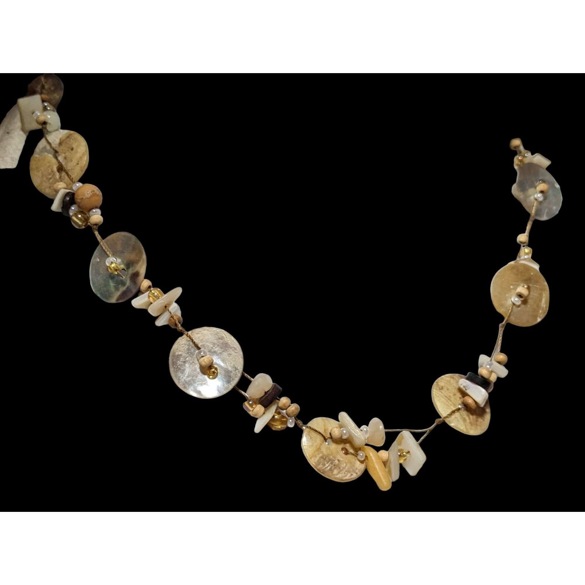 Other Retro Shell Stone And Glass Beaded Necklace Size ONE SIZE - 4 Thumbnail