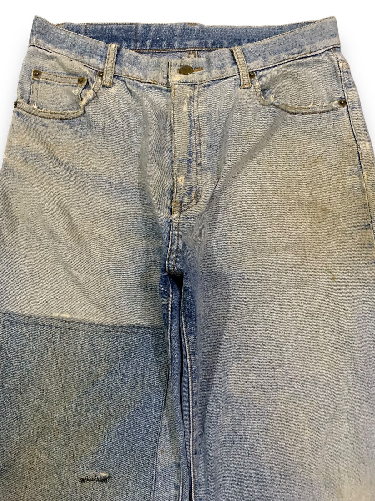 Polo Ralph Lauren × RRL Ralph Lauren Vintage Polo Club Baggy Rusty Mud Washed Patches Jeans Size US 31 - 3 Thumbnail