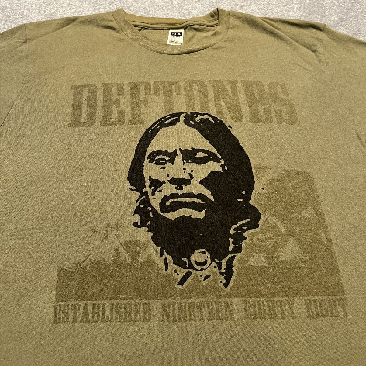 Band Tees Vintage 2000s Deftones Comanche Indian Band Est T Shirt Rare Size US L / EU 52-54 / 3 - 2 Thumbnail