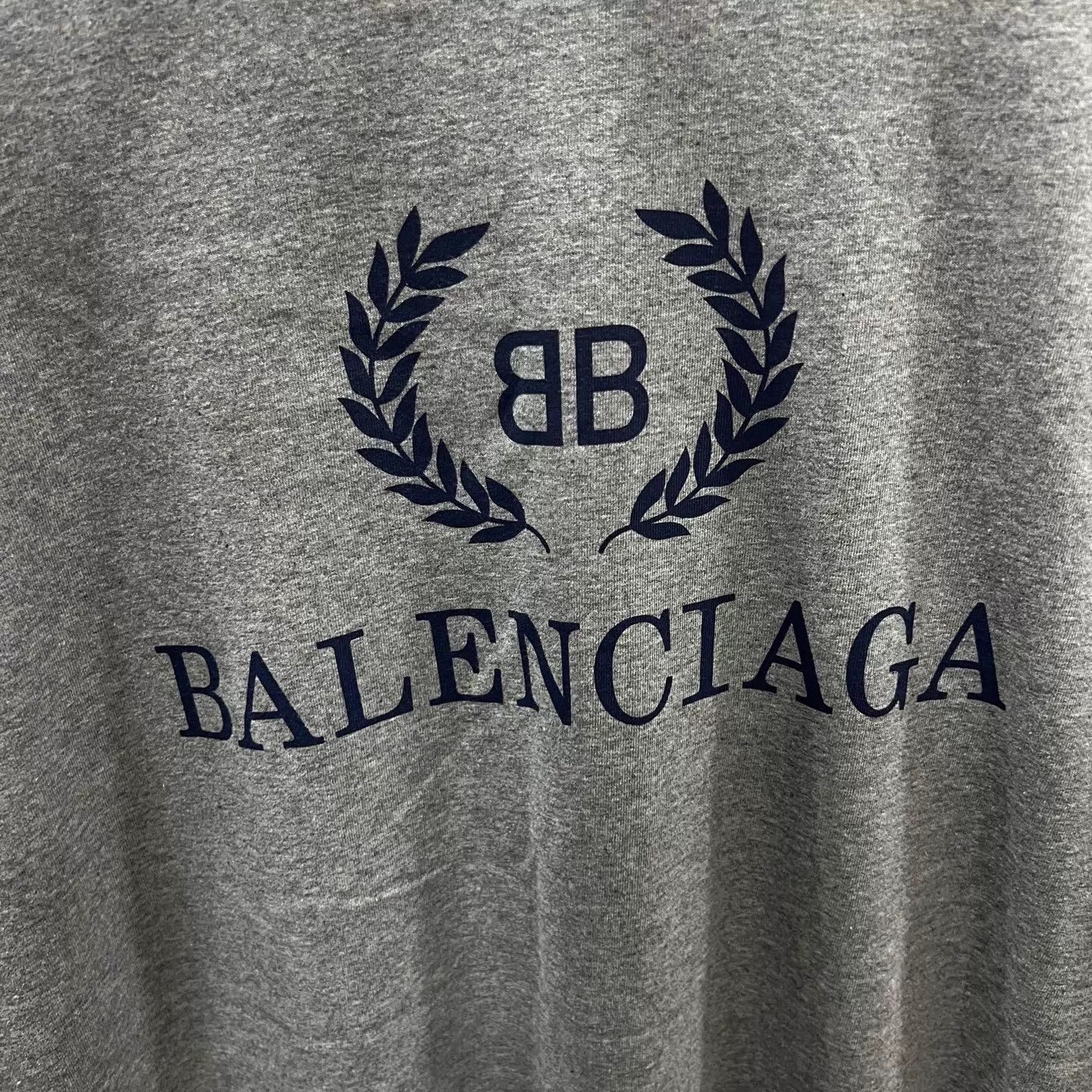 Balenciaga Balenciaga Gray Wheat Printed Short Sleeve M Size US M / EU 48-50 / 2 - 2 Thumbnail