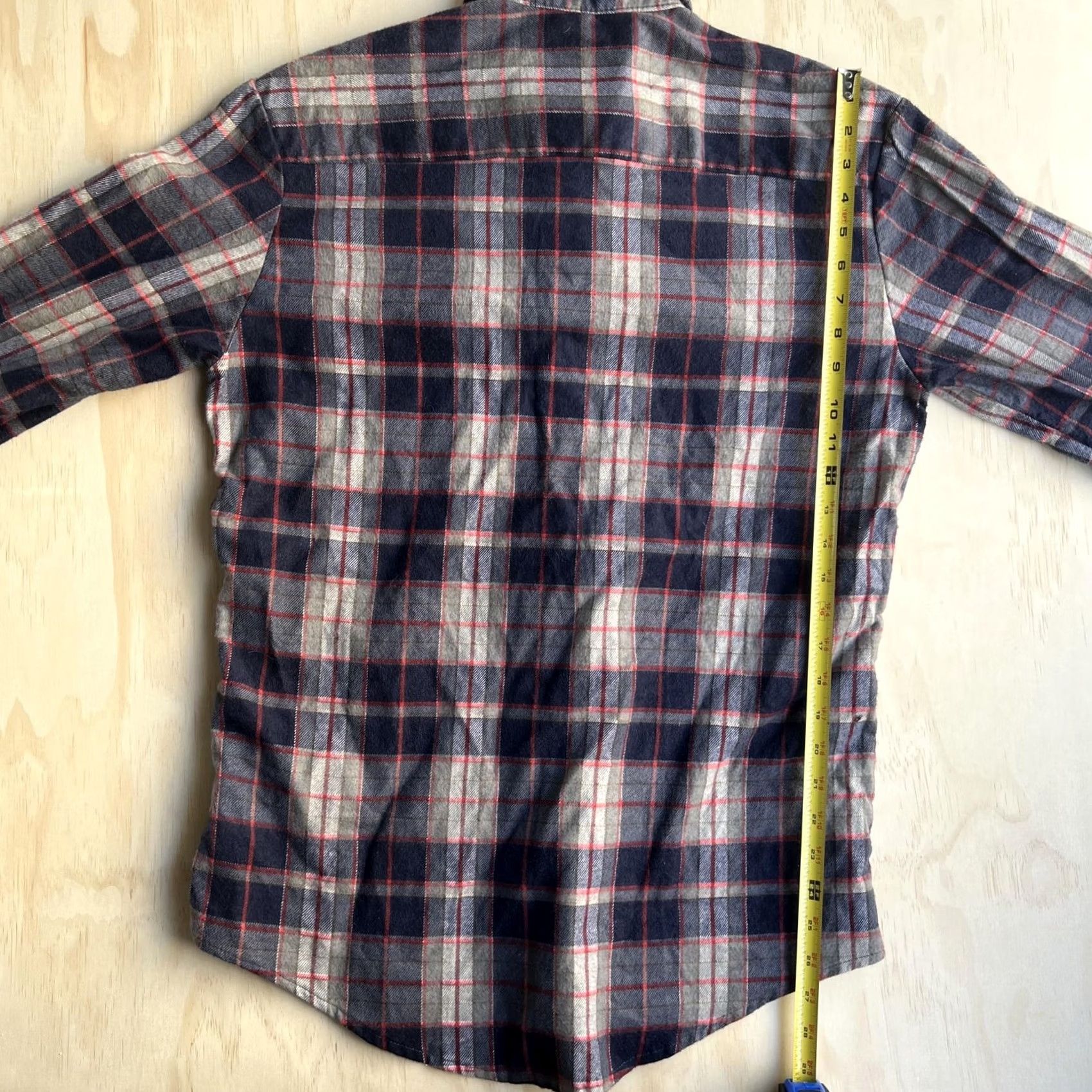 Wandler Chandler Flannel Shirt Mens M Blue Gray Plaid Long Sleeve Button Up Casual Size US M / EU 48-50 / 2 - 6 Thumbnail
