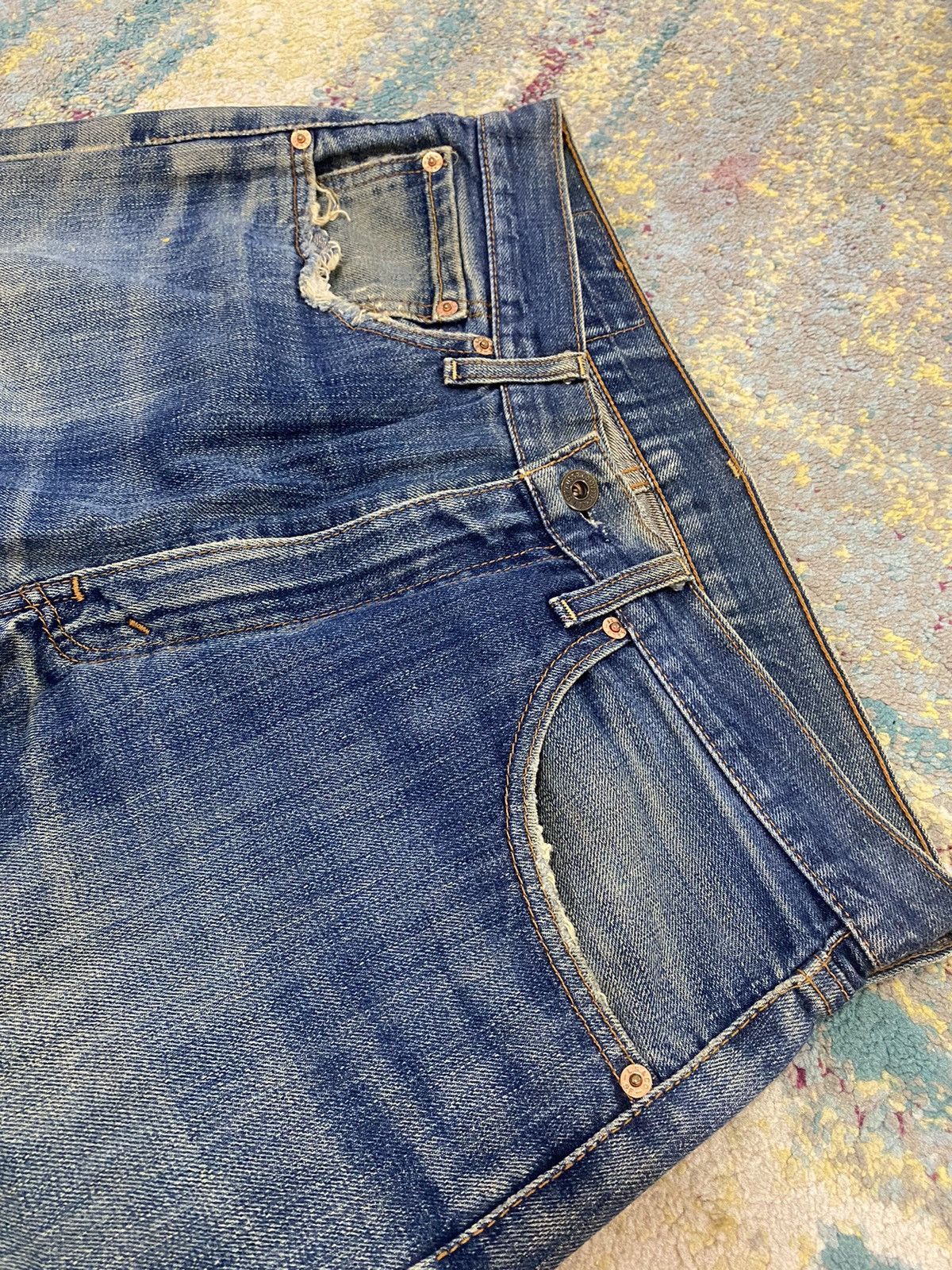 Levi's Vintage Levi's 503 Distressed Pant Jeans Size US 32 / EU 48 - 3 Thumbnail