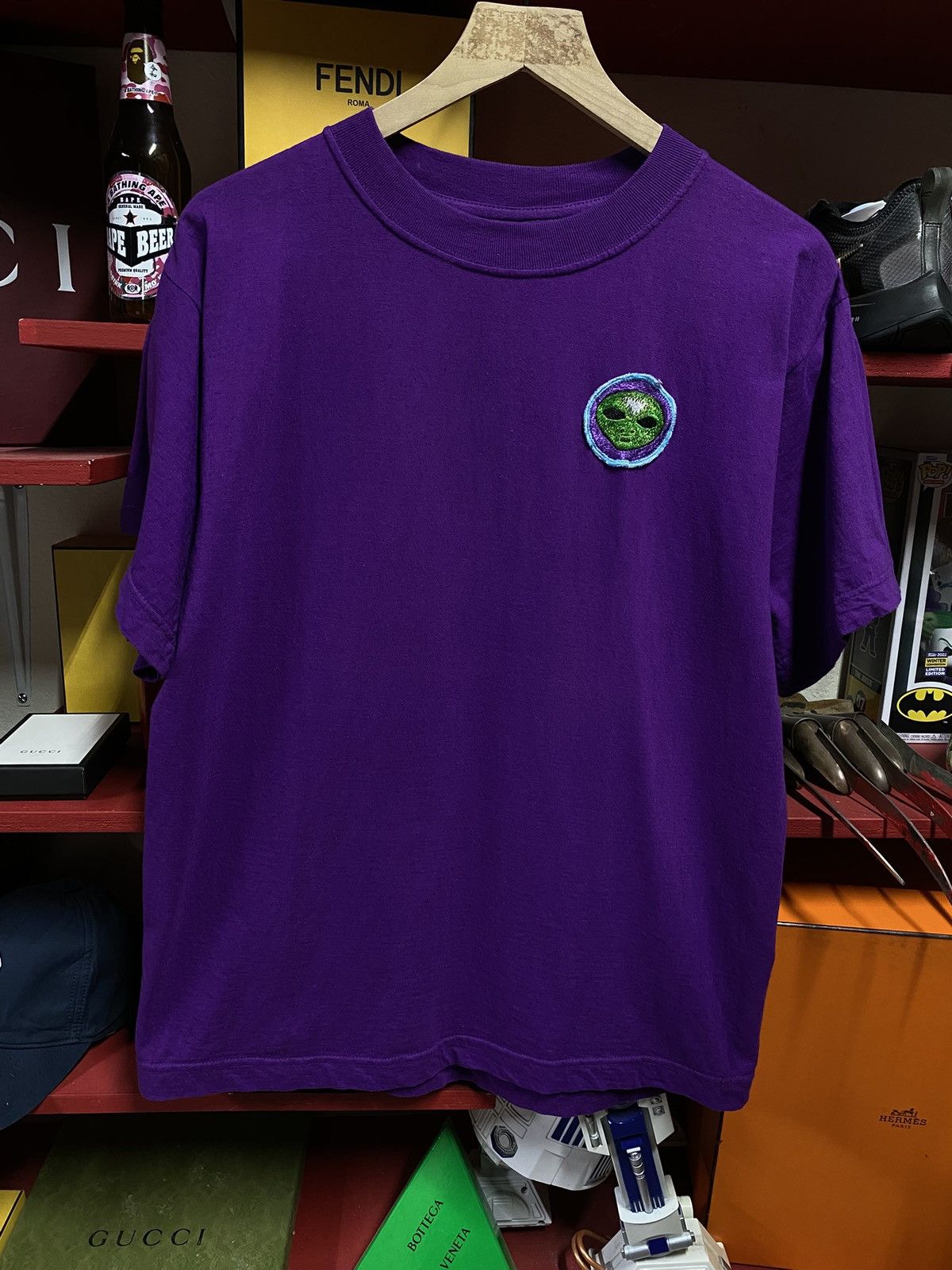 Vintage Vintage 90’s Alien T-Shirt Stoner Weed Tee Medium Size US M / EU 48-50 / 2 - 3 Thumbnail