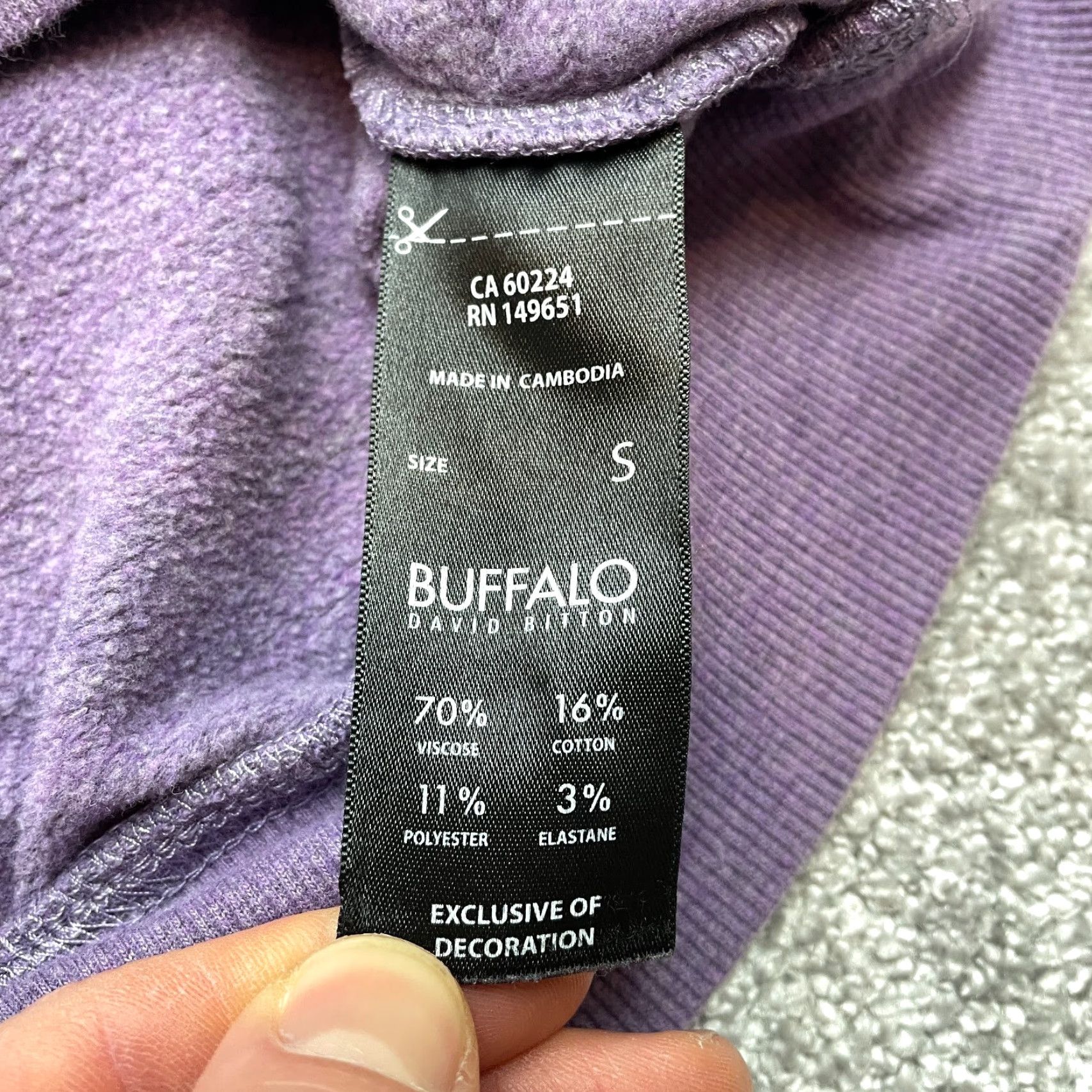 Buffalo David Bitton Buffalo by David Bitton Hoodie Sweatshirt Womens S Purple Pullover V-Neck Jersy Casual Workwear Logo Size S / US 4 / IT 40 - 7 Thumbnail