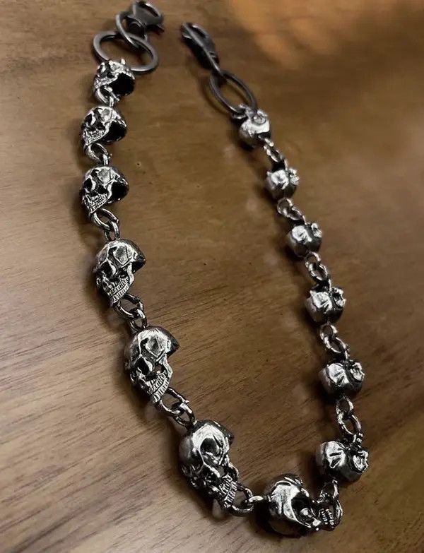 VIBE Retro Goth Skull Wallet Jeans Chain Size ONE SIZE - 4 Thumbnail