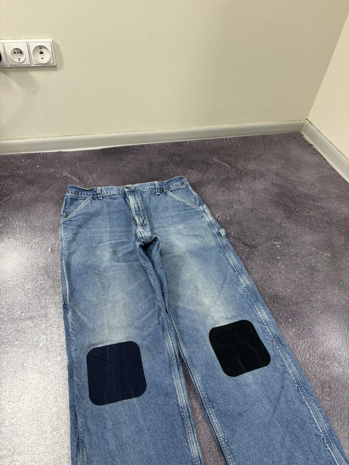 Carhartt Vintage 90s Carhartt USA Blue Insulated Denim Baggy Jeans Size US 36 / EU 52 - 11 Thumbnail
